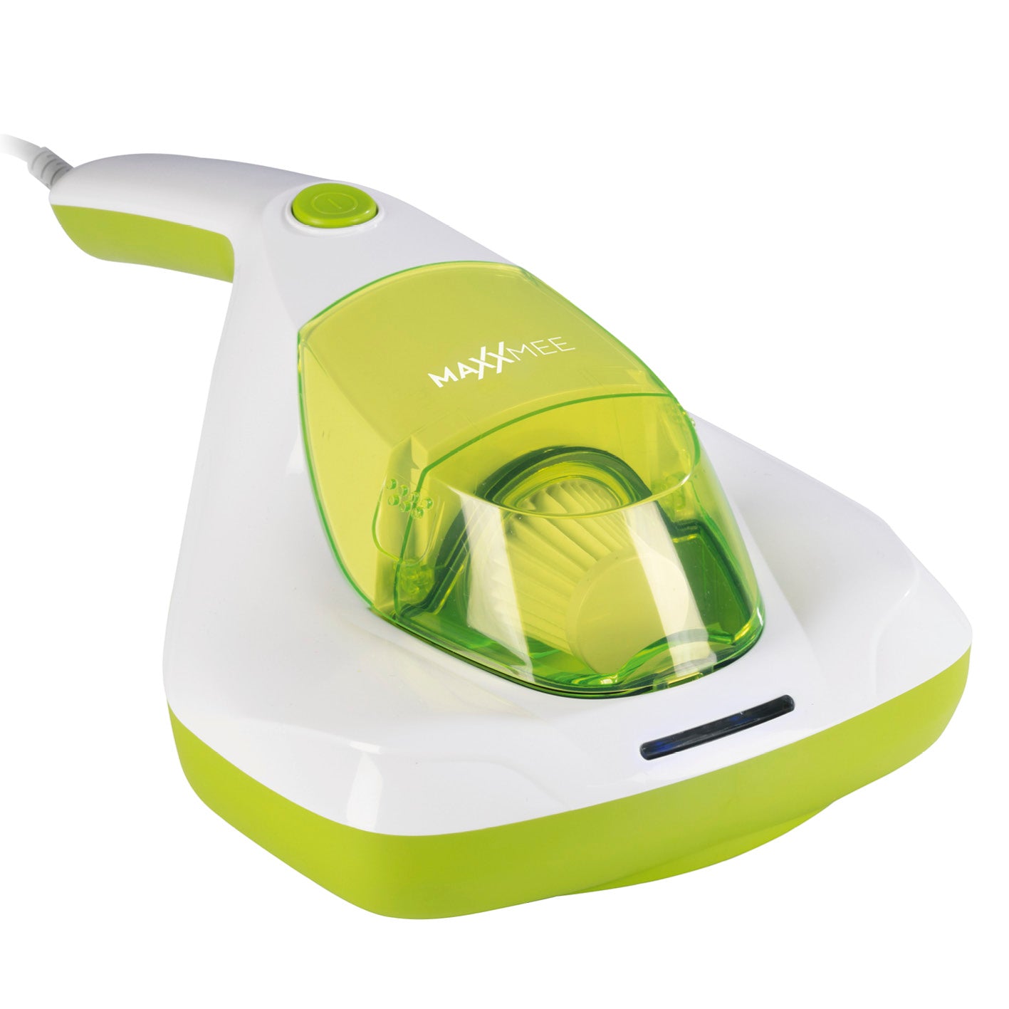 Milbensauger Vibration - EPA-11-Filter - weiß/limegreen mit UV-C-Licht und starker Saugkraft zur effektiven Milbenentfernung.