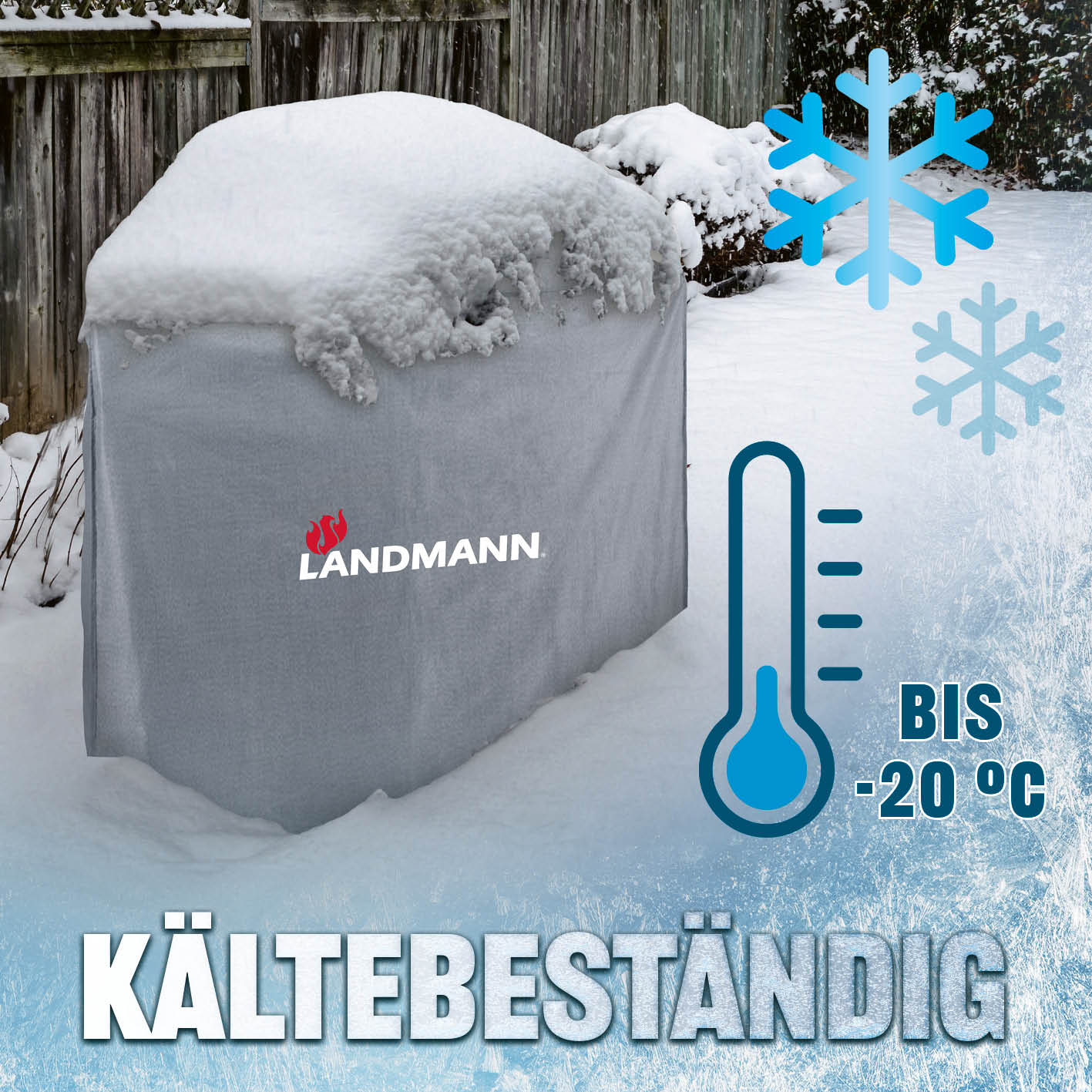 Premium Wetterschutzhaube - 59 x 127,5 x 117 cm, UV-beständig, wasserdicht, kältebeständig bis -20 °C, mit Ventilationsöffnungen.