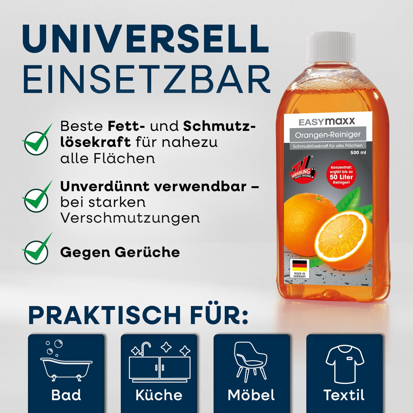 Orangenreiniger - 2 x 500 ml Konzentrat inkl. Sprühflasche