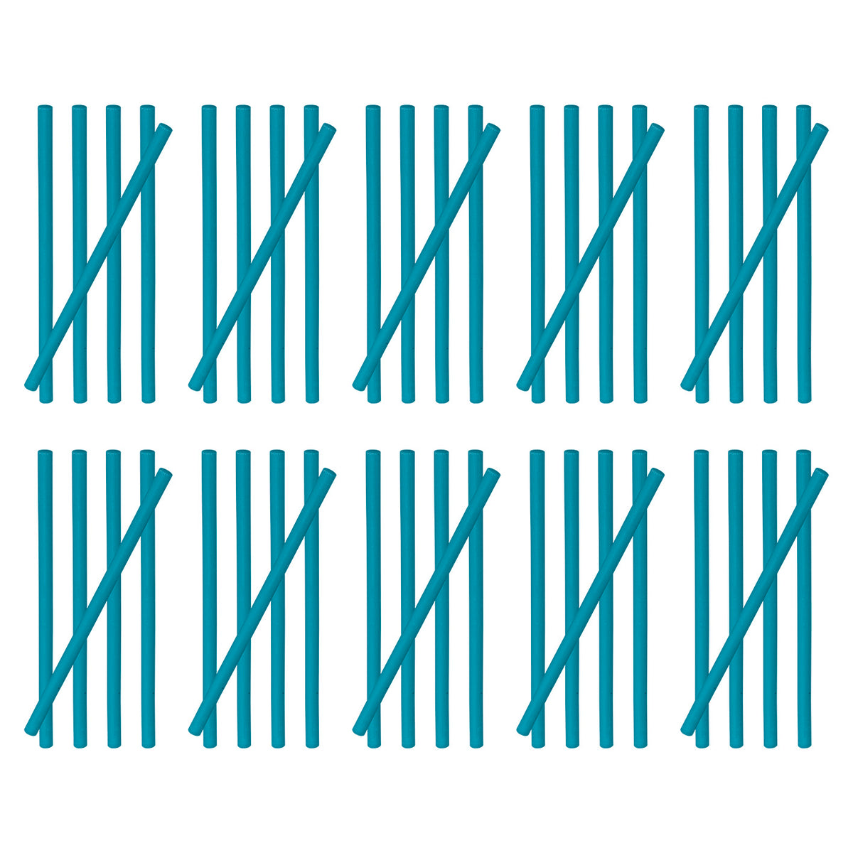Abflussreiniger-Stick Meeresbrise - 50er-Set blau, blaue Reinigungssticks auf weißem Hintergrund