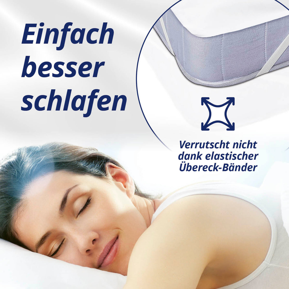 Wasserundurchlässige Matratzenauflage aus Flanell - 70x140 cm - Weiß mit elastischen Übereck-Bändern