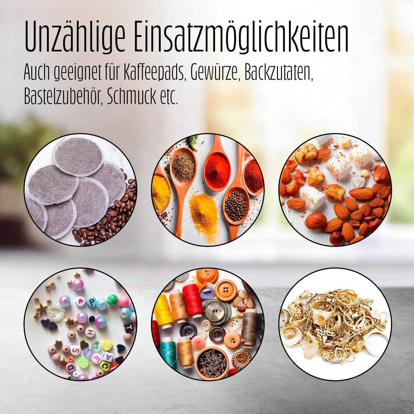 Cuisine Teebox - Mit aufklappbarem Deckel & Sichtfenster aus Bambusholz, vielseitig für Tee, Gewürze, Kaffee und Kleinigkeiten.