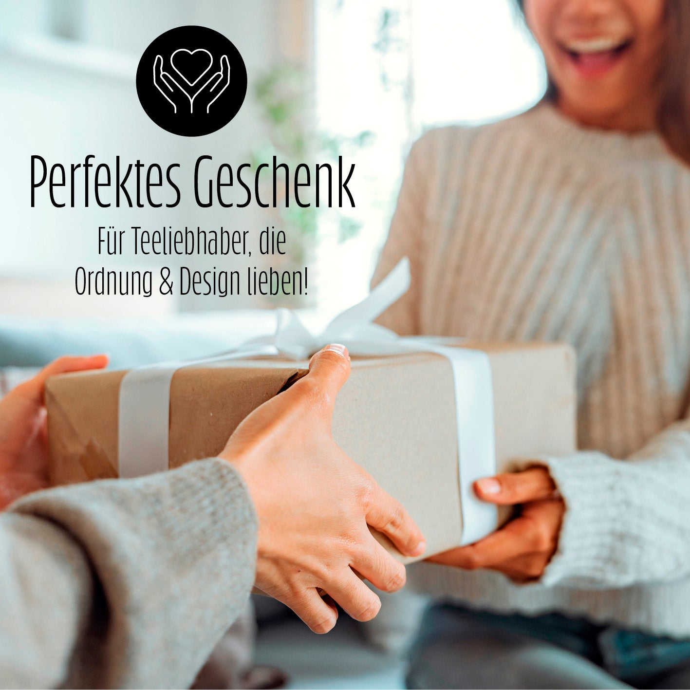 Cuisine Teebox - Mit aufklappbarem Deckel & Sichtfenster aus Bambusholz als perfektes Geschenk für Teeliebhaber mit Ordnung und Stil.