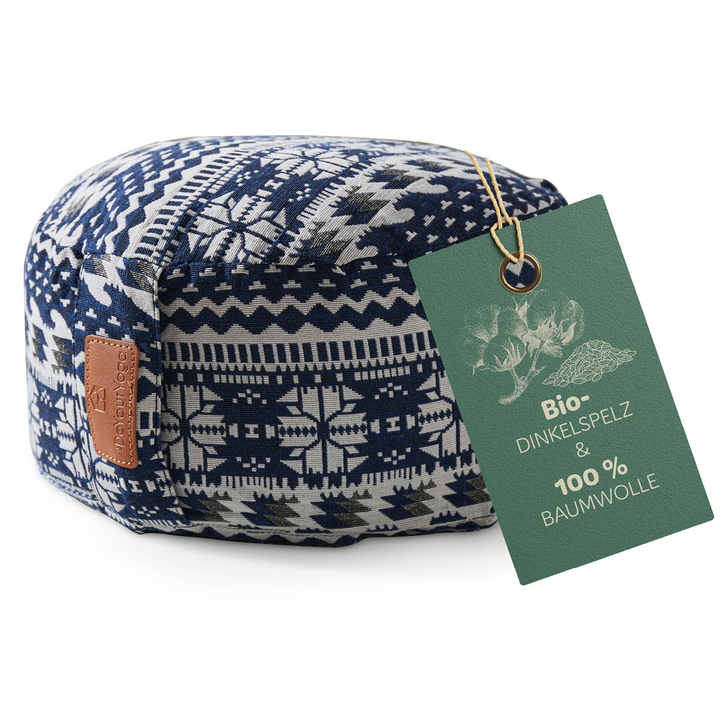 DoYourYoga - Yoga kussen - »Vishnu« - rond meditatiekussen met bio-organische Spelt vulling - H:15cm, diam.30cm - muis grijs DoYourYoga - Yoga kussen - »Vishnu« - rond meditatiekussen met bio-organische Spelt vulling - H:15cm, diam.30cm - muis grijs