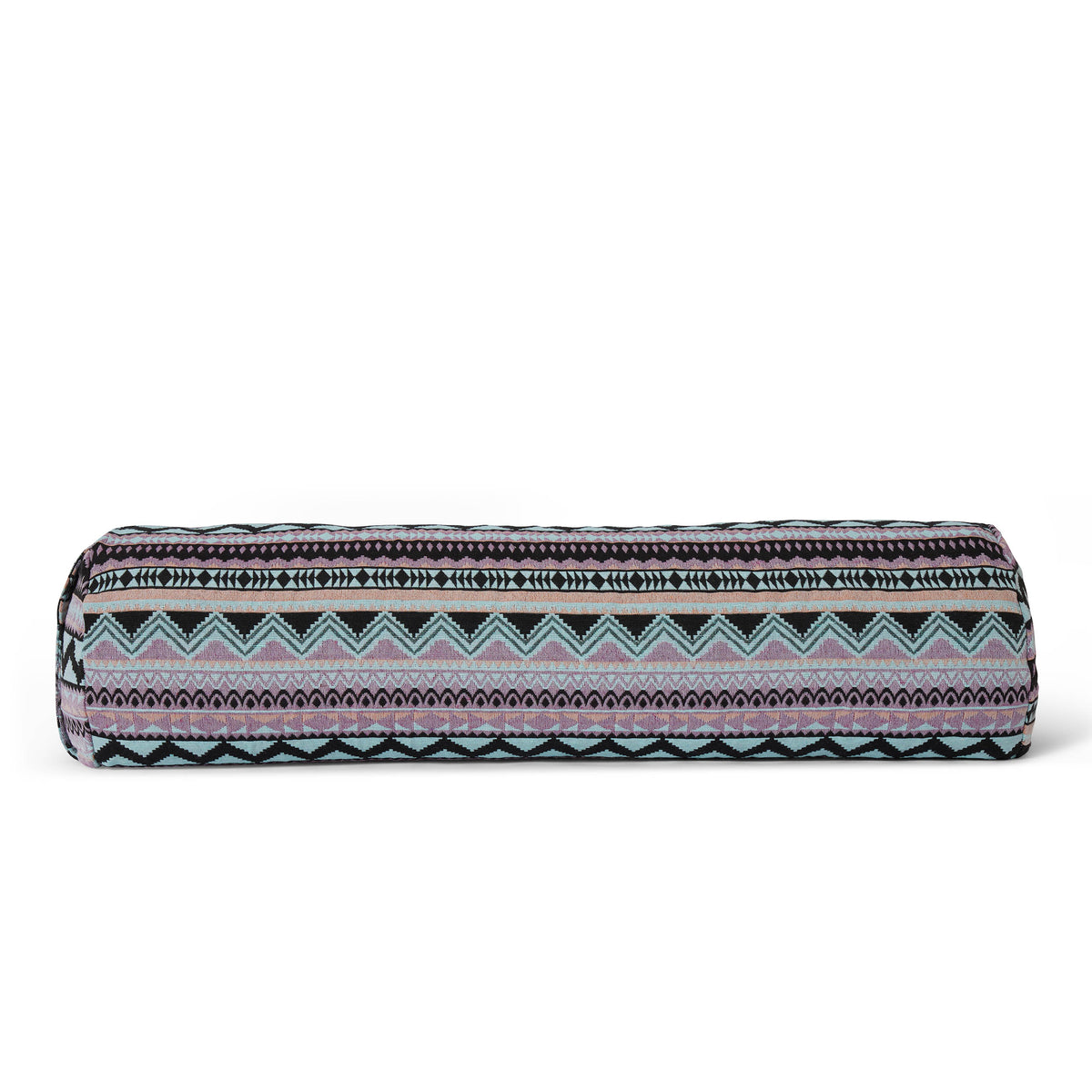 Yoga-Bolster Tarik - gefüllt mit Bio-Buchweizenschalen - 68 x 22 x 22 cm - Style 12 mit geometrischem Muster