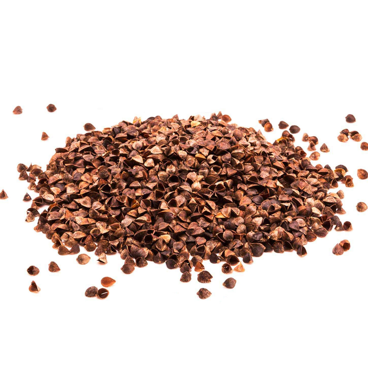 Bio-Buchweizenschalen zum Befüllen/Nachfüllen von Kissen & Bolstern - 2 kg auf weißem Hintergrund
