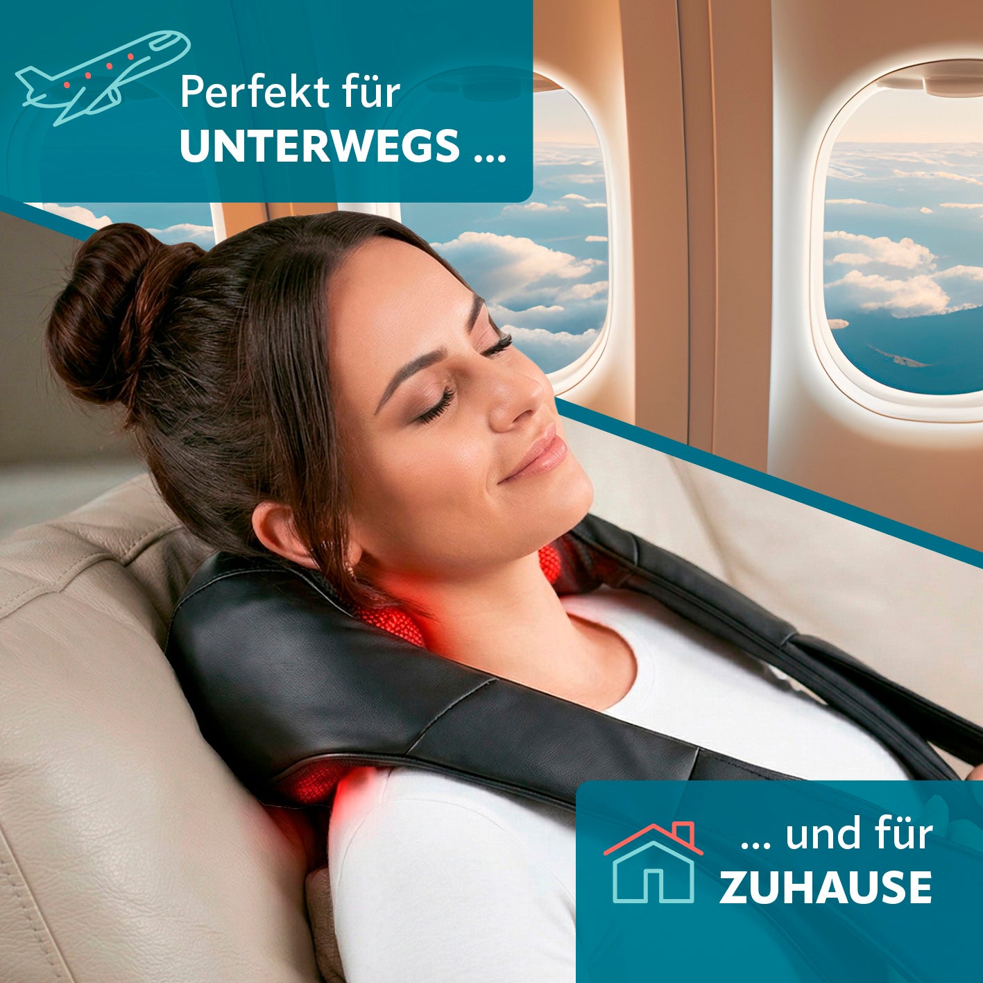 Shiatsu-Massagegerät mit 8 Massagebällen