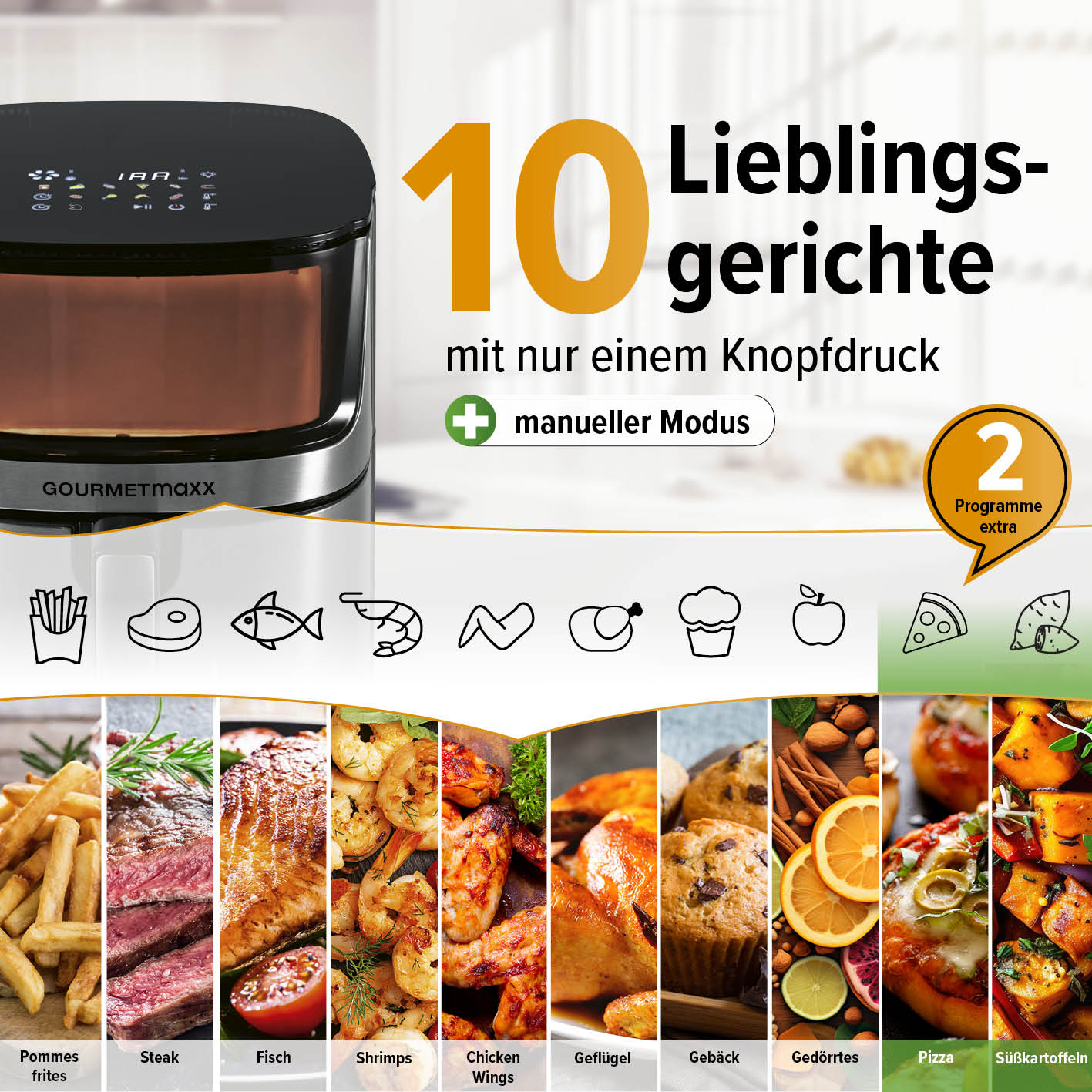 Heißluftfritteuse - 7,5 l