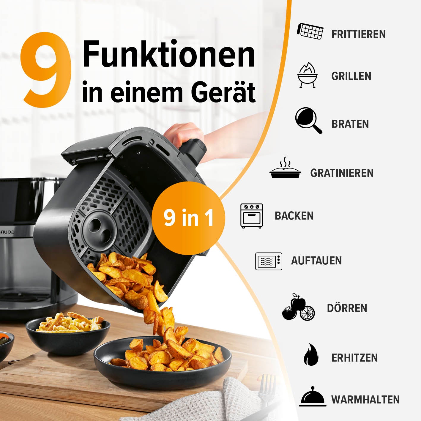 Heißluftfritteuse - 7,5 l