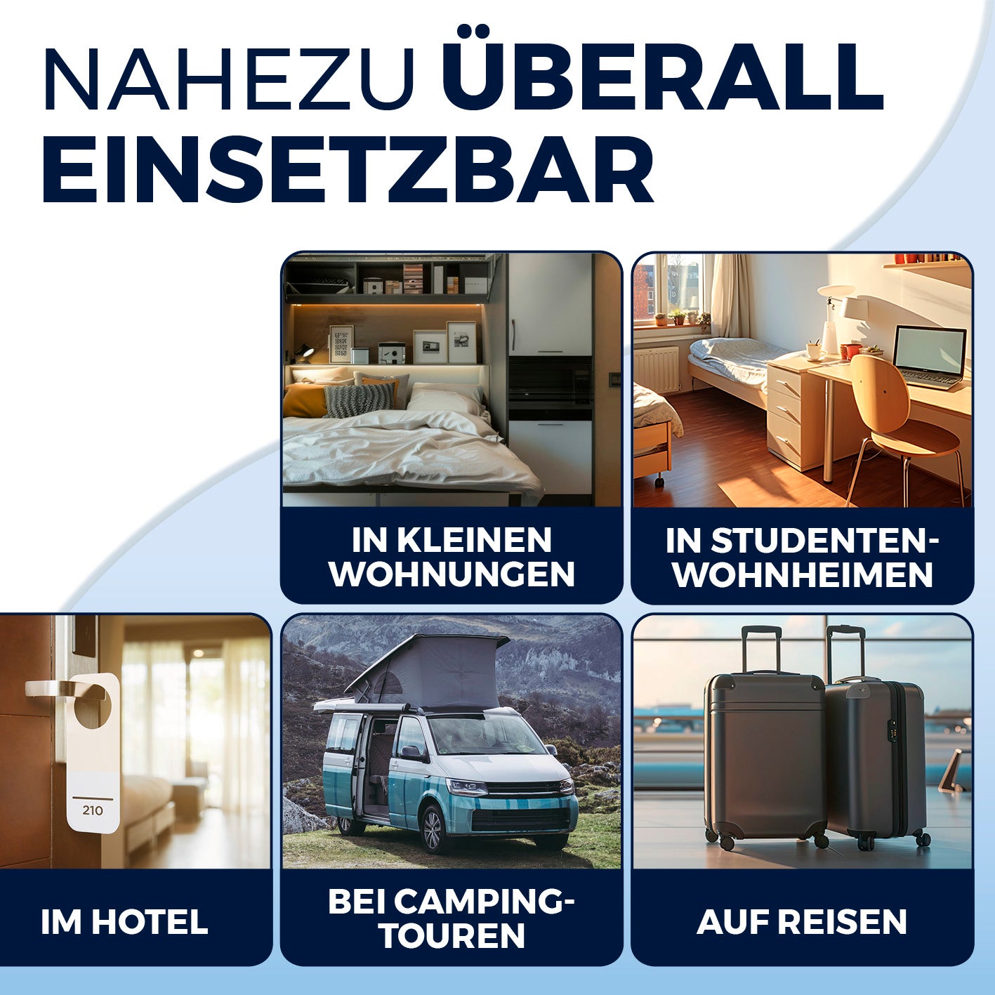 Faltbare Mini-Waschmaschine ideal für kleine Wohnungen, Studentenwohnheime, Hotels, Camping und Reisen – kompakt und praktisch überall einsetzbar.