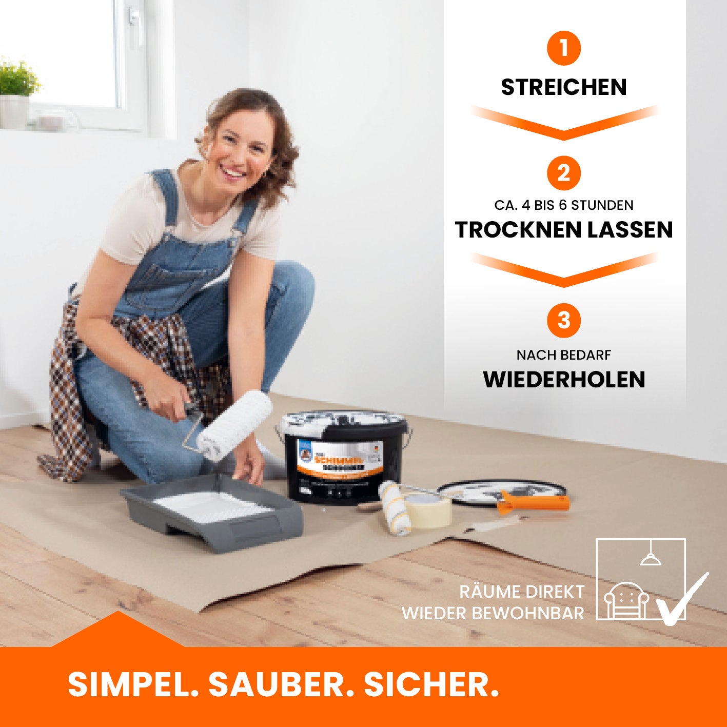 Tonis SCHIMMELSCHOCK 5.1 - Farbeimer 4,5 l - Gebinde - weiß