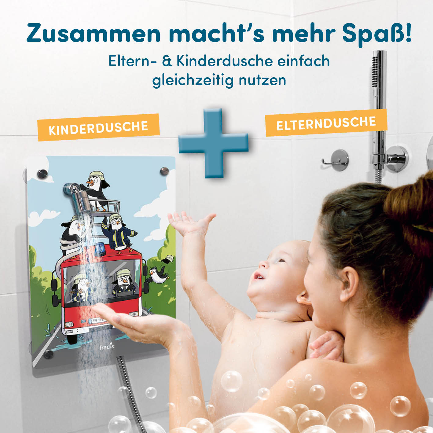 Kinderdusche Feuerwehr