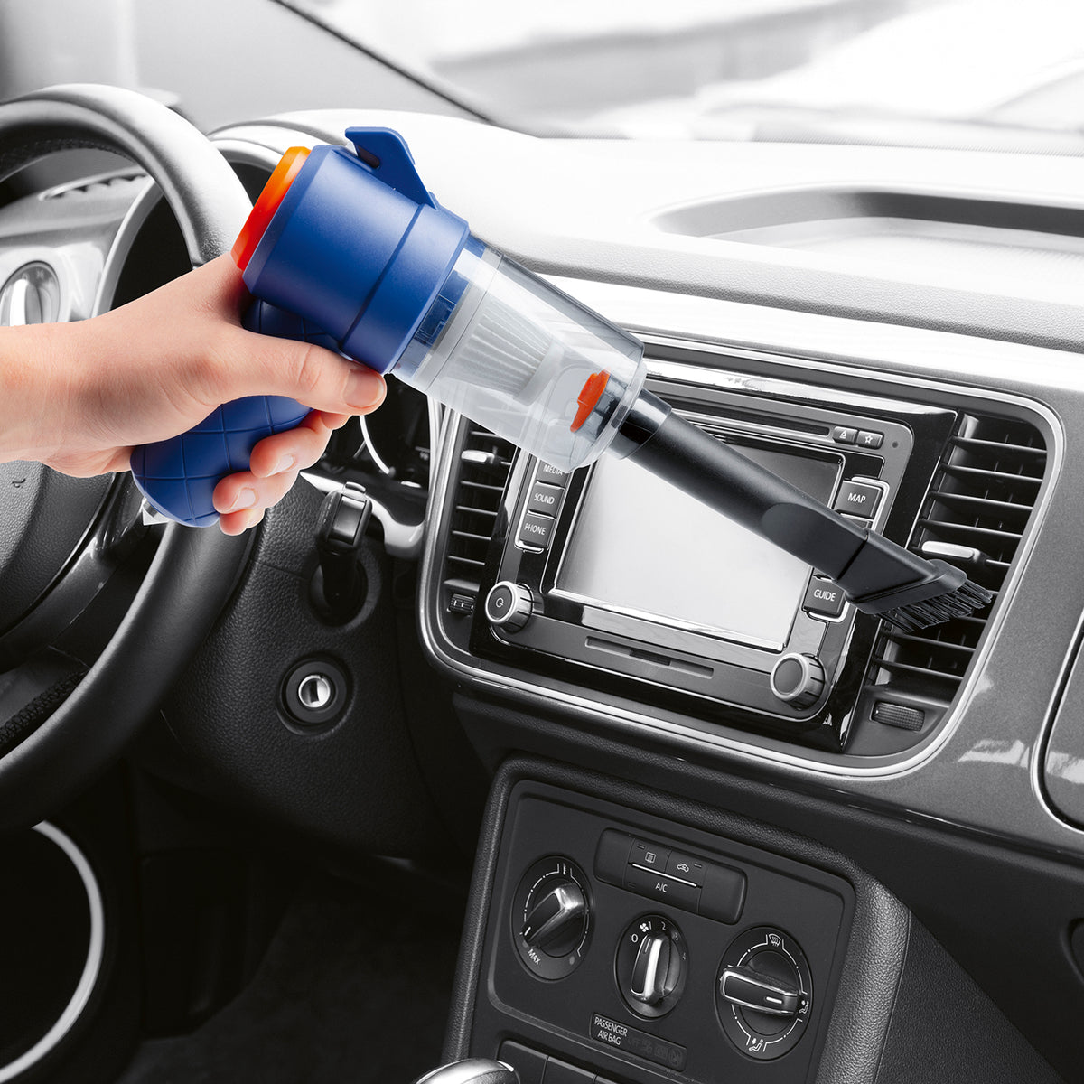 3-in-1-Akkusauger - Blau/Orange