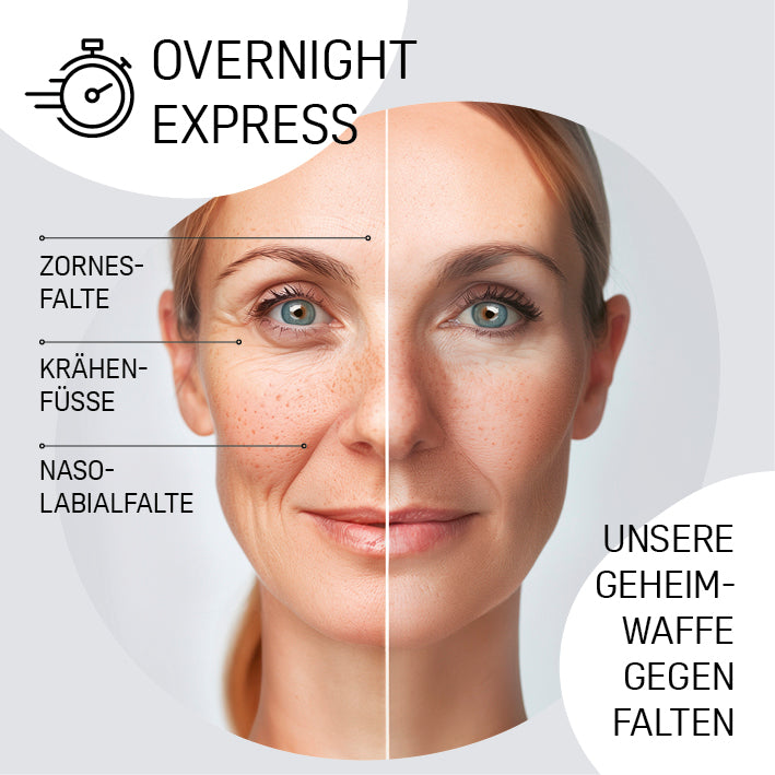 Hyaluron-Skintape "Glow Package" zeigt Wirkung gegen Zornesfalte, Krähenfüße und Nasolabialfalten für strahlende Haut.