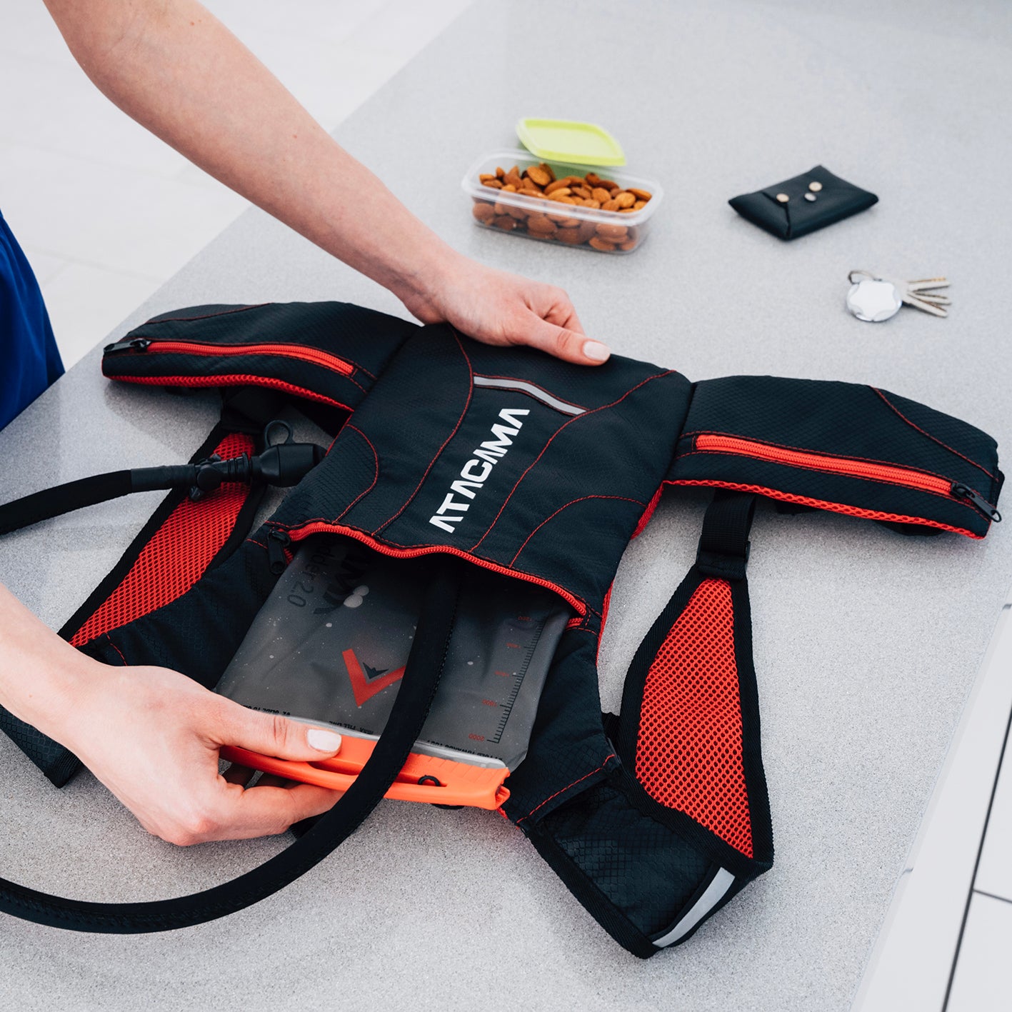 Trinkrucksack für 2 L Trinkblase - Rot