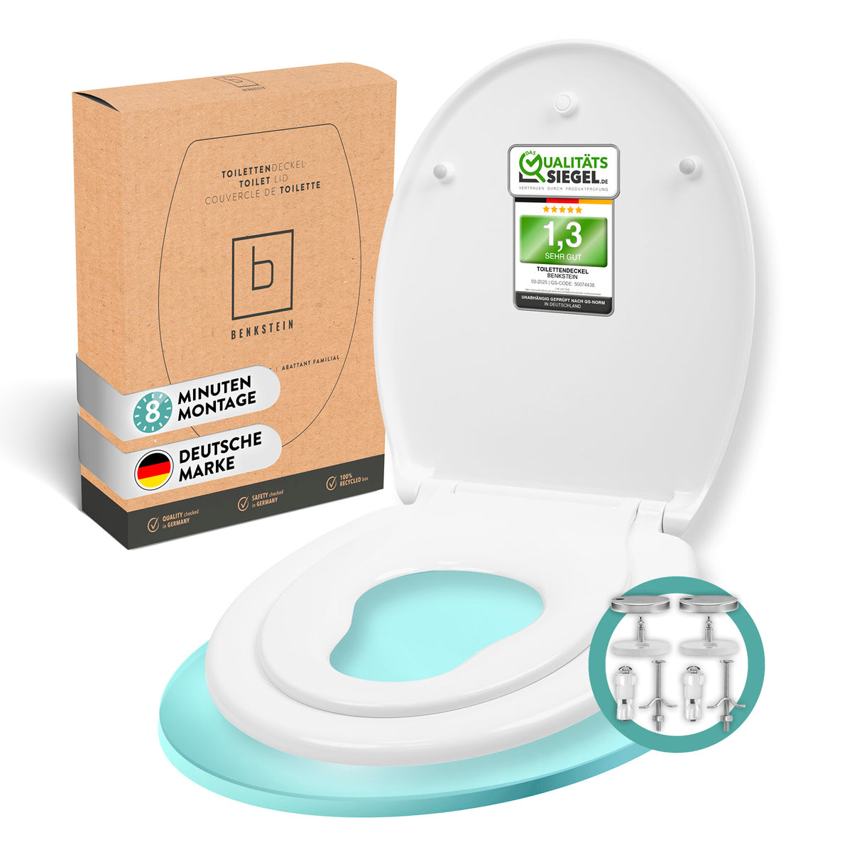 Robust, farbstabil! Der antibakterielle Kinder-WC-Sitz mit Klicksystem