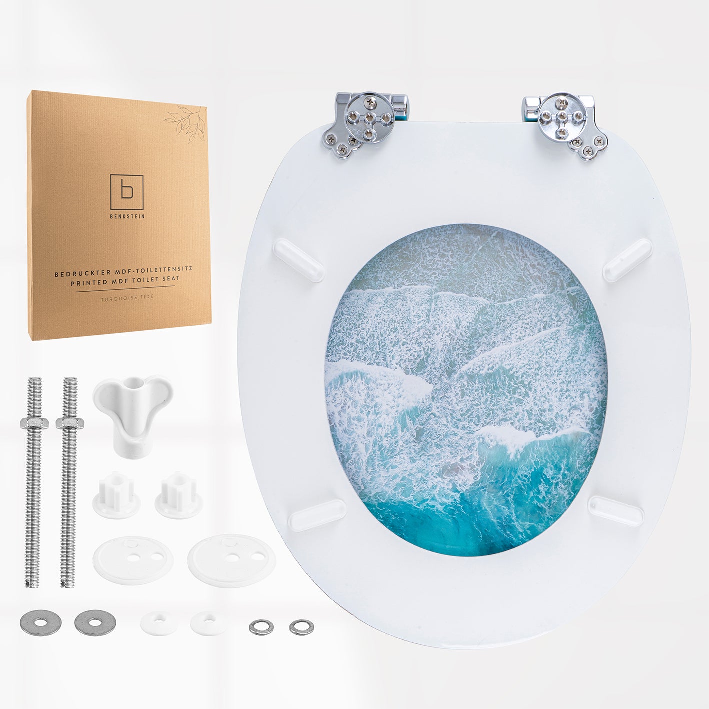 Premium Toilettendeckel oval - Türkis
