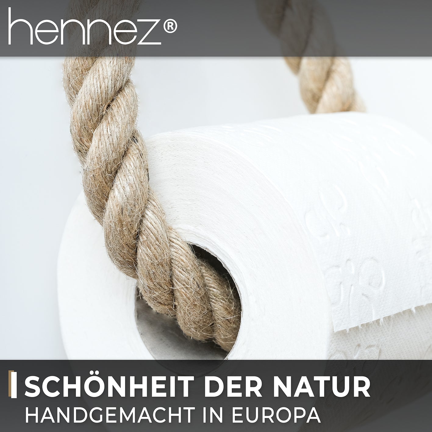 Toilettenpapierhalter ohne Bohren - Mattschwarz