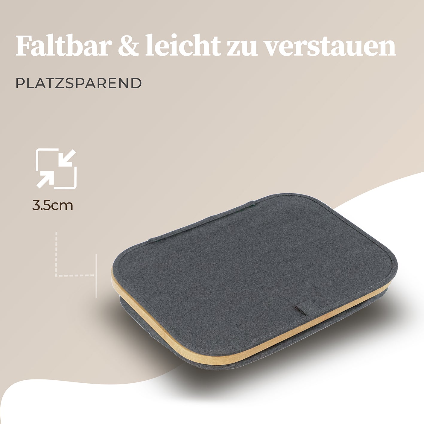 Aufbewahrungskorb "Adrian" 40 l mit Deckel in Dunkelgrau, faltbar und platzsparend zusammenlegbar, ideal für IKEA Kallax Regal.