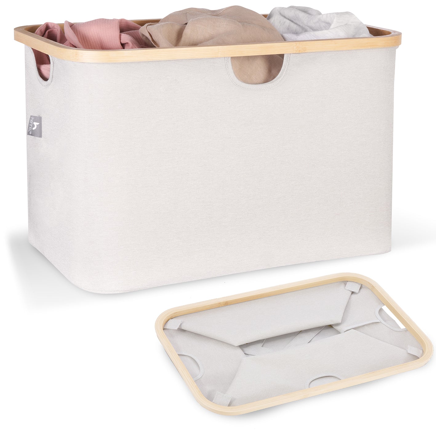 Aufbewahrungskorb "Adrian" 60 l - Beige/Hellgrau