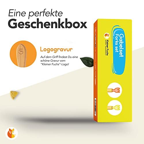 Kindergabelset - 2-tlg. - Orange & Gelb