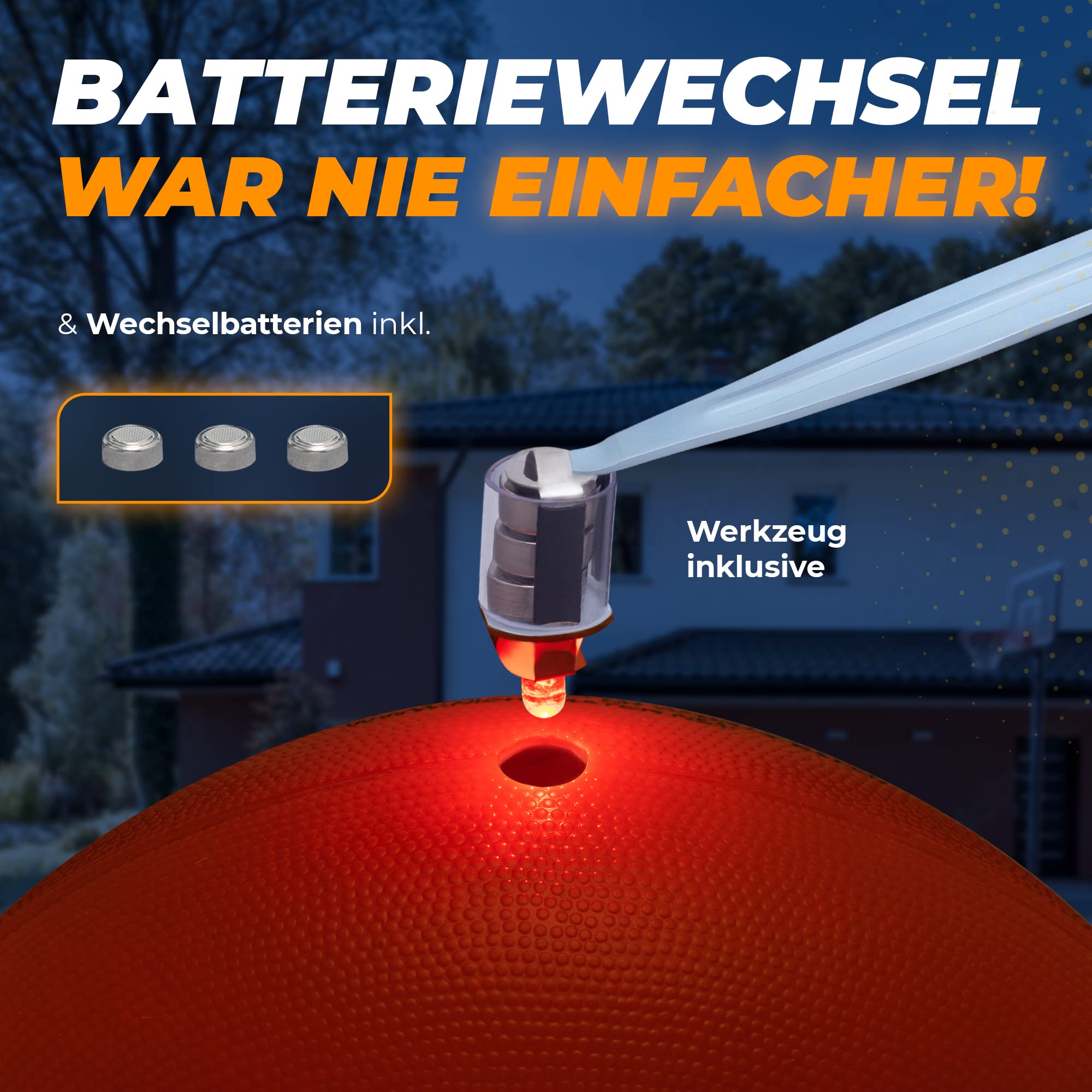 Leuchtfootball - Komplettset - Gr.6 - Orange