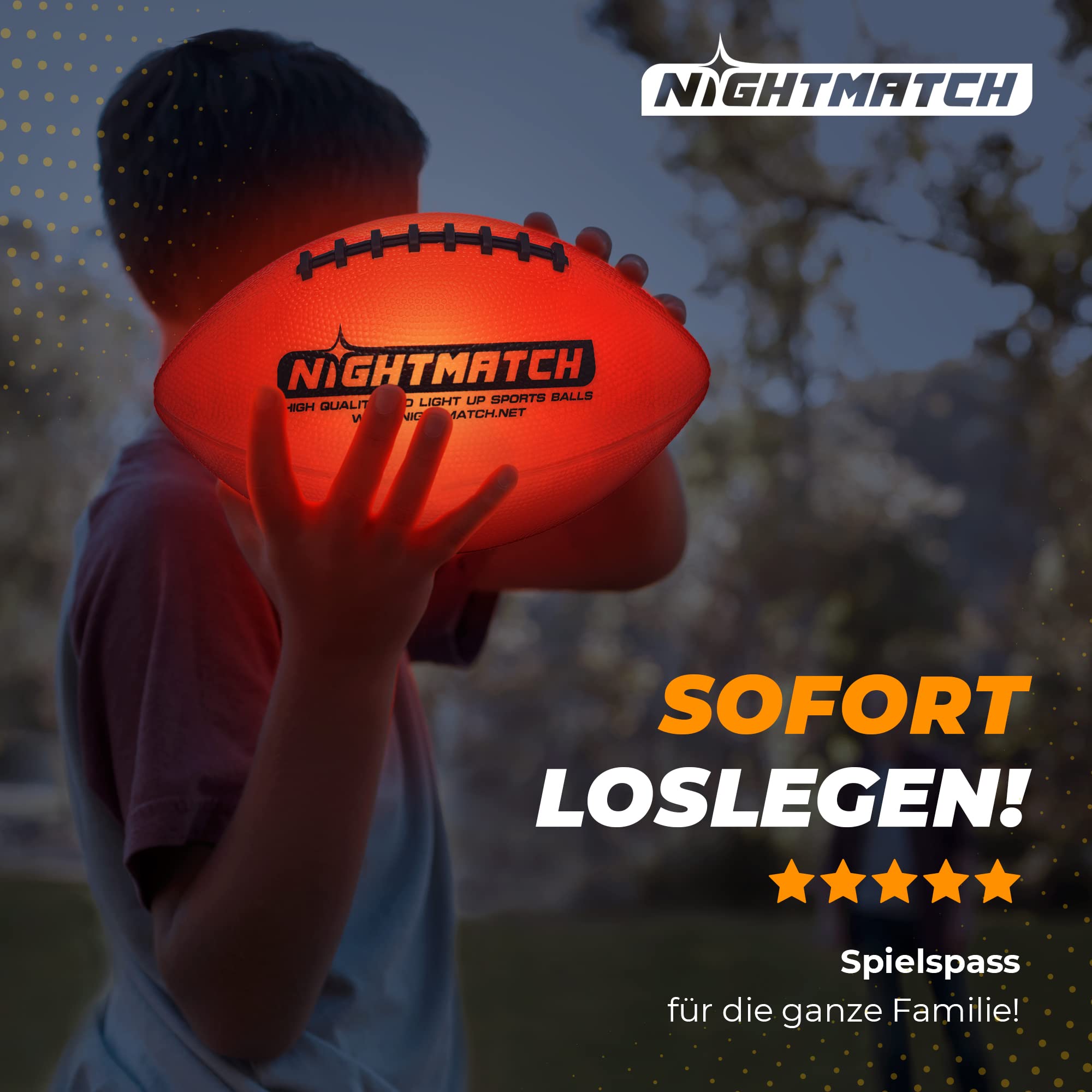 Leuchtfootball - Komplettset - Gr.6 - Orange