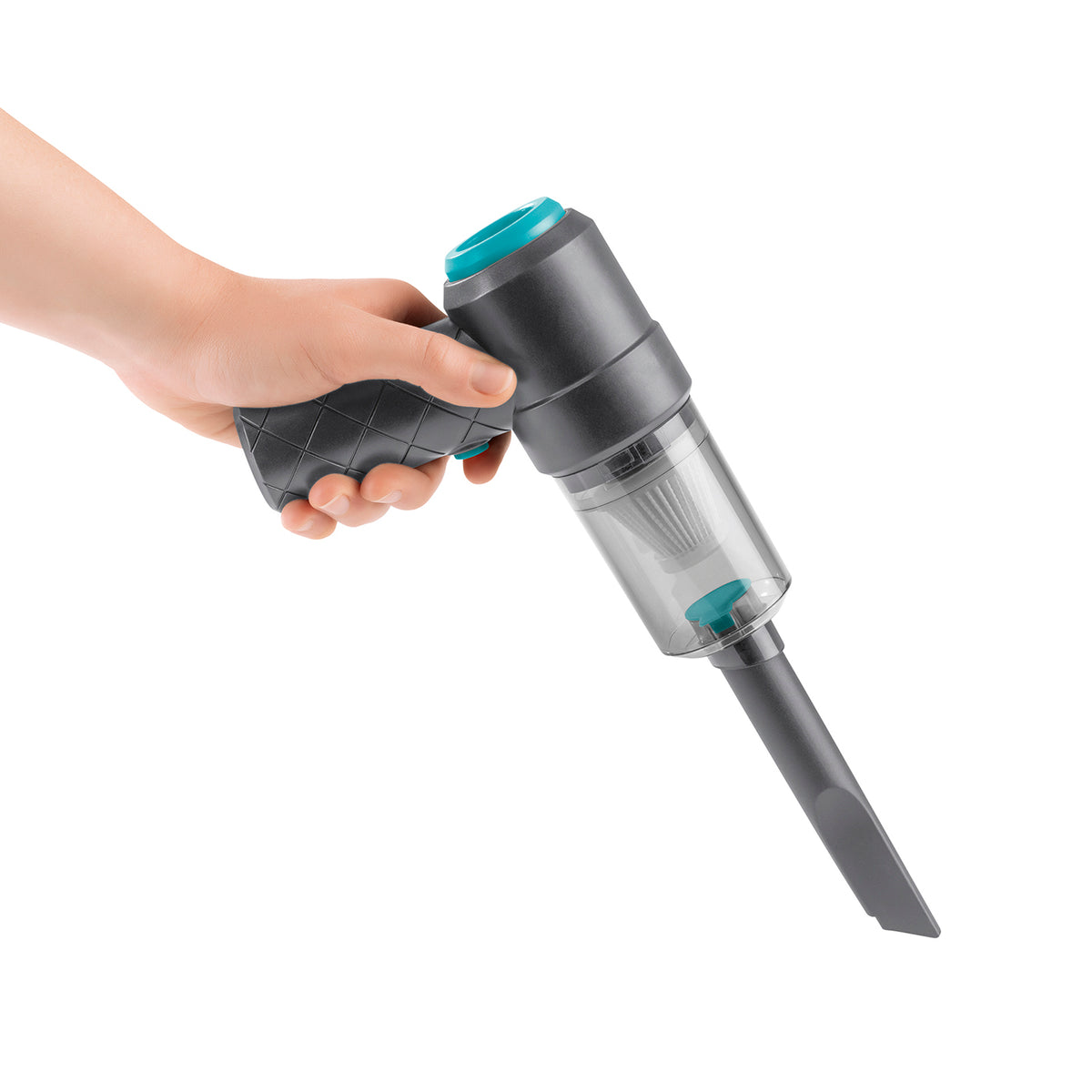 2-in-1-Akkusauger - Grau/Blau