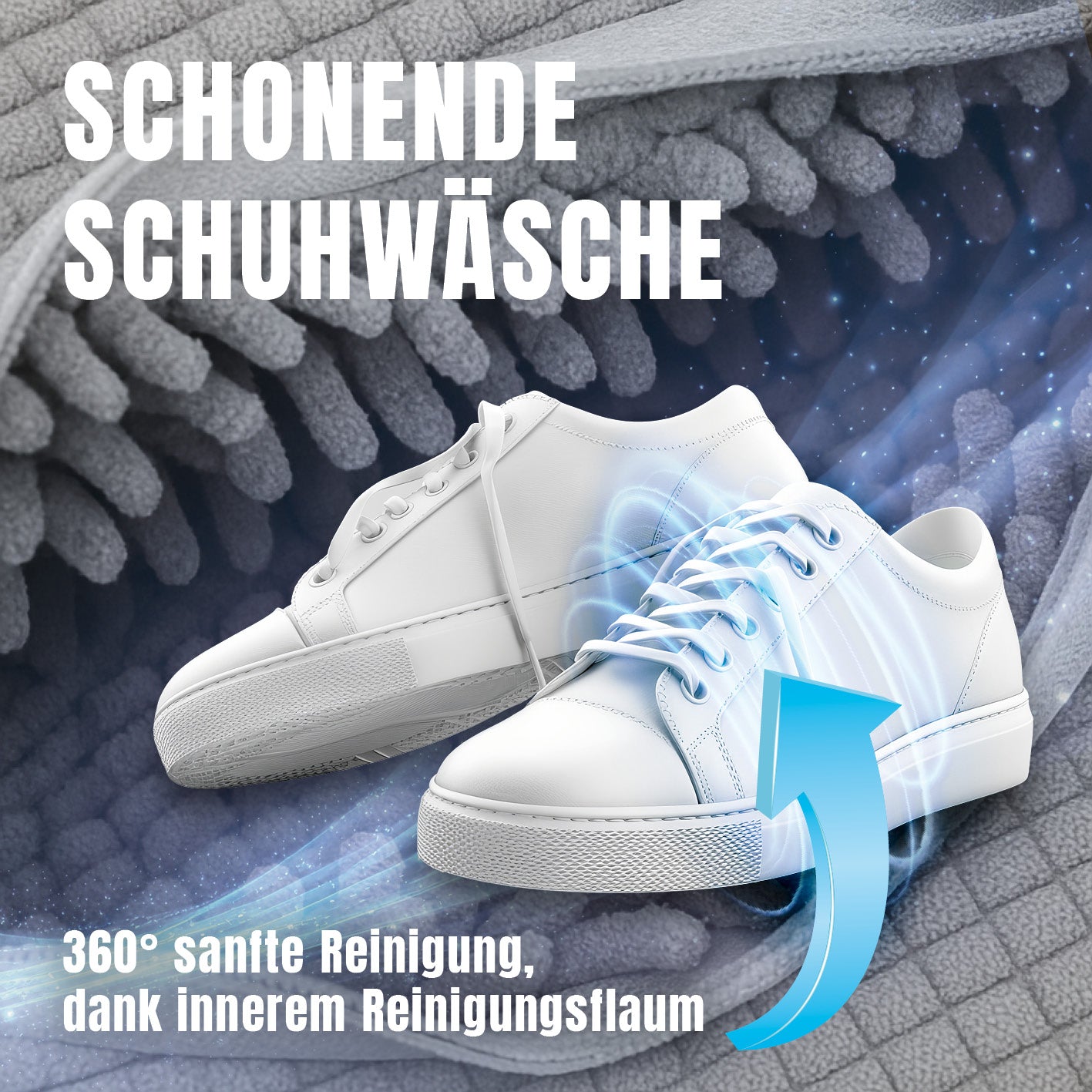 Schuhwaschbeutel – Wäschenetz für Schuhe schützt sanft Schuhe durch 360° Reinigung und schützt Material, Form und Nähte.
