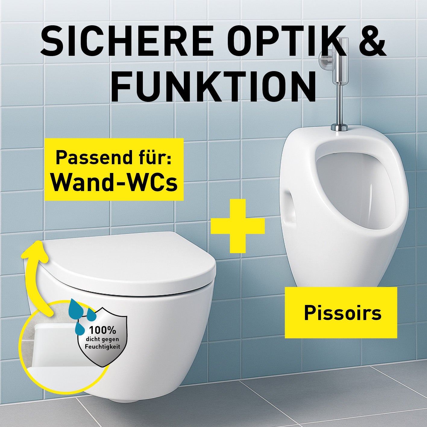 Fugenring 80 cm für WC/Urinal zeigt sichere Optik und Funktion bei Wand-WCs und Pissoirs, Galeriebild 5 quadratisch 1417x1417.