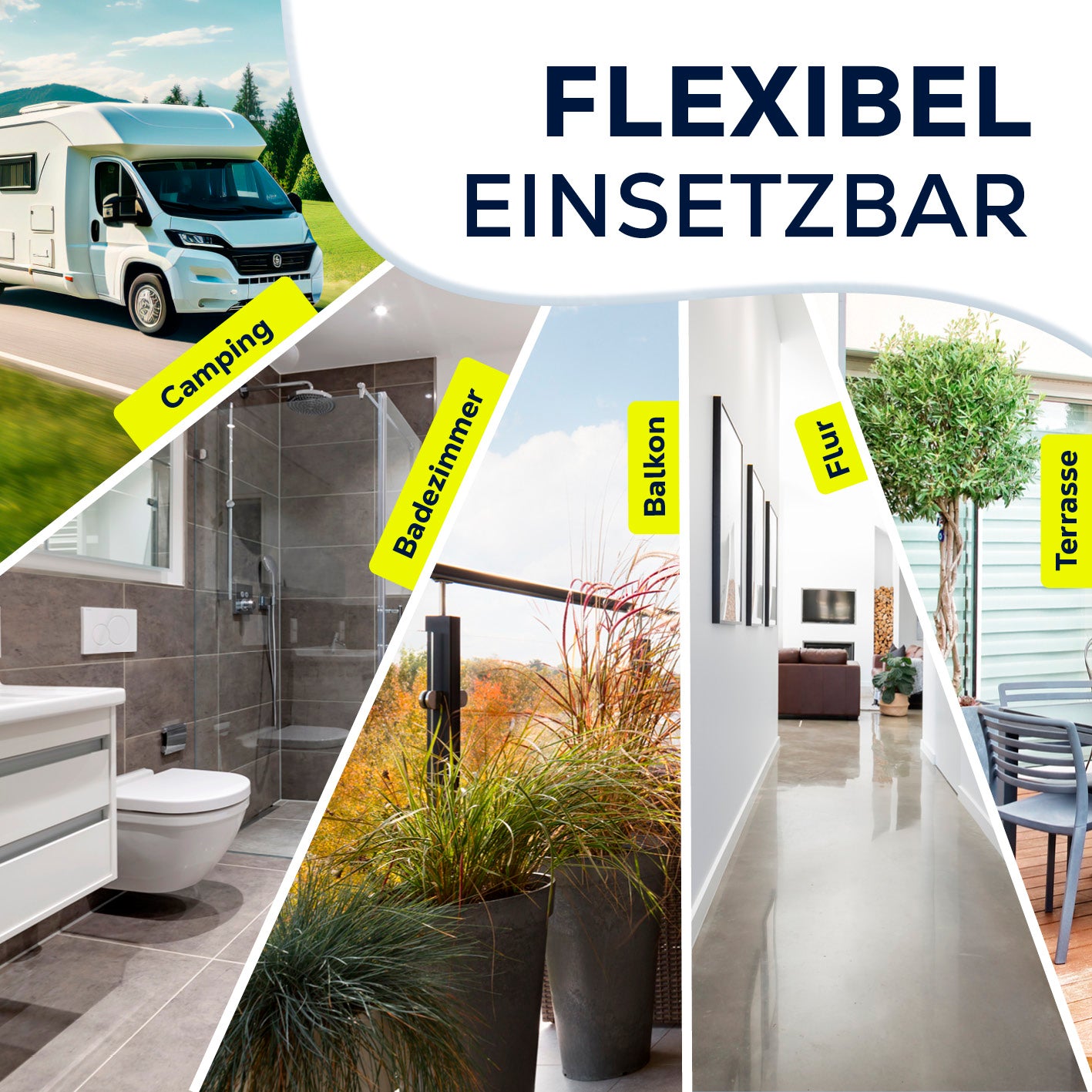 Fächer-Wäscheständer 800 mit 16 einzeln ausklappbaren Armen, flexibel einsetzbar auf Balkon, Terrasse, Bad und Camping