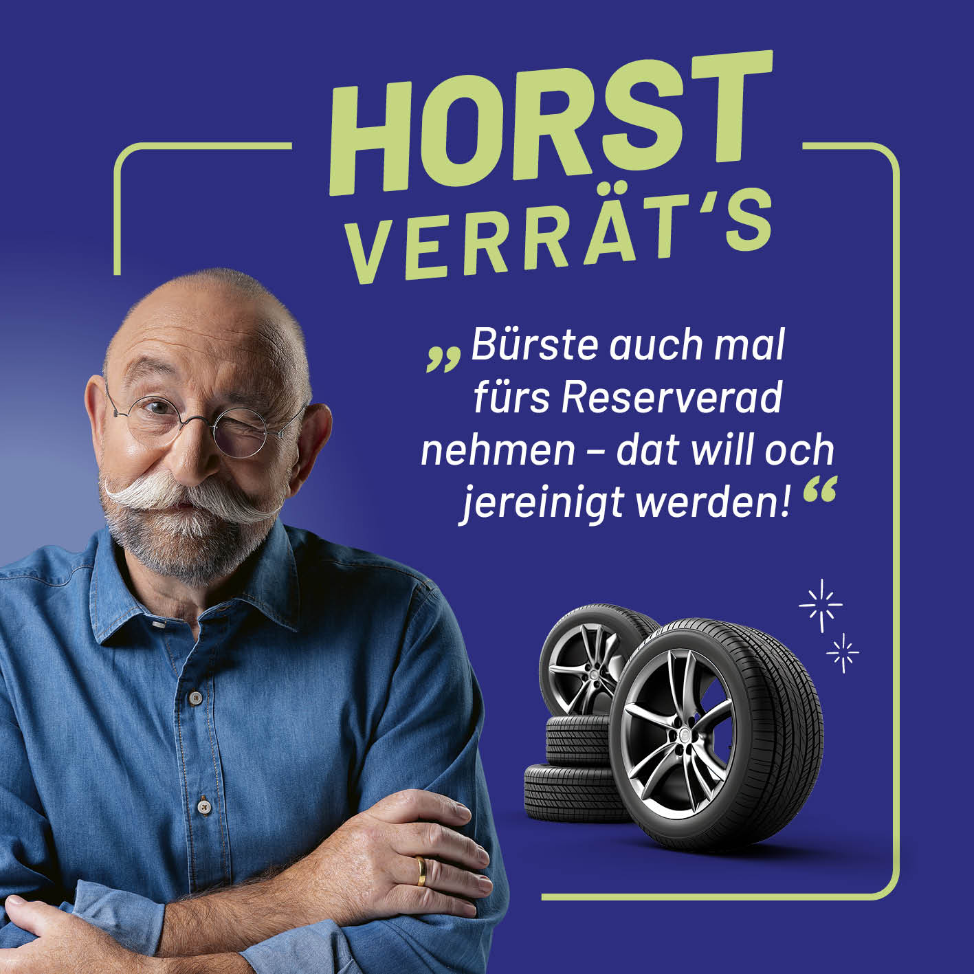 Horst Lichter empfiehlt das Reinigungsset Felgen – 4-tlg. für effektive und schonende Felgenreinigung aller Felgenarten.