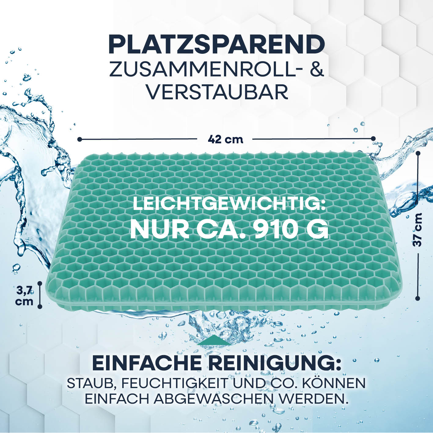 Komfort-Sitzkissen mit Wabenstruktur
