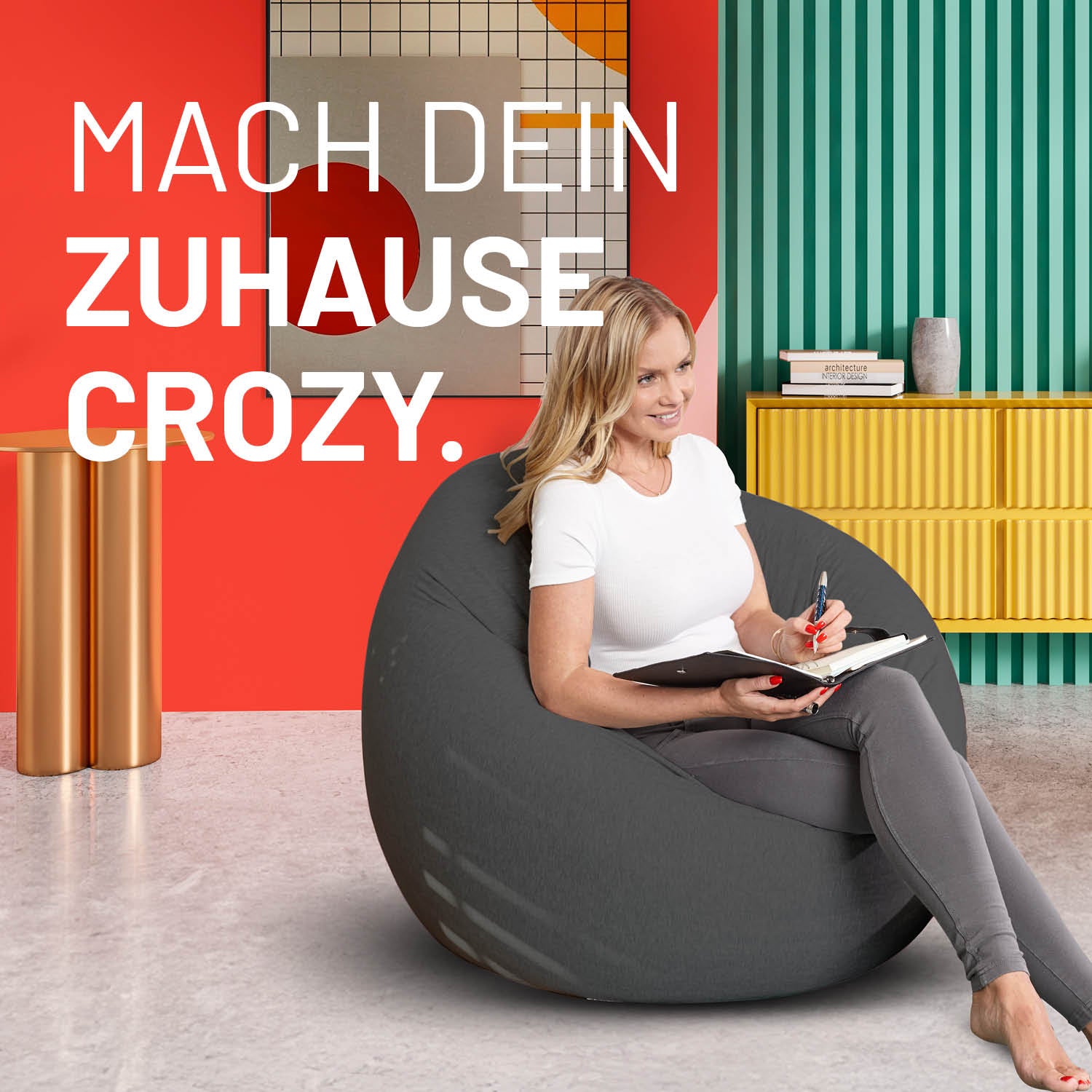 Flexi Comfort Sitzsack (320 L) - indoor - Dunkelgrau