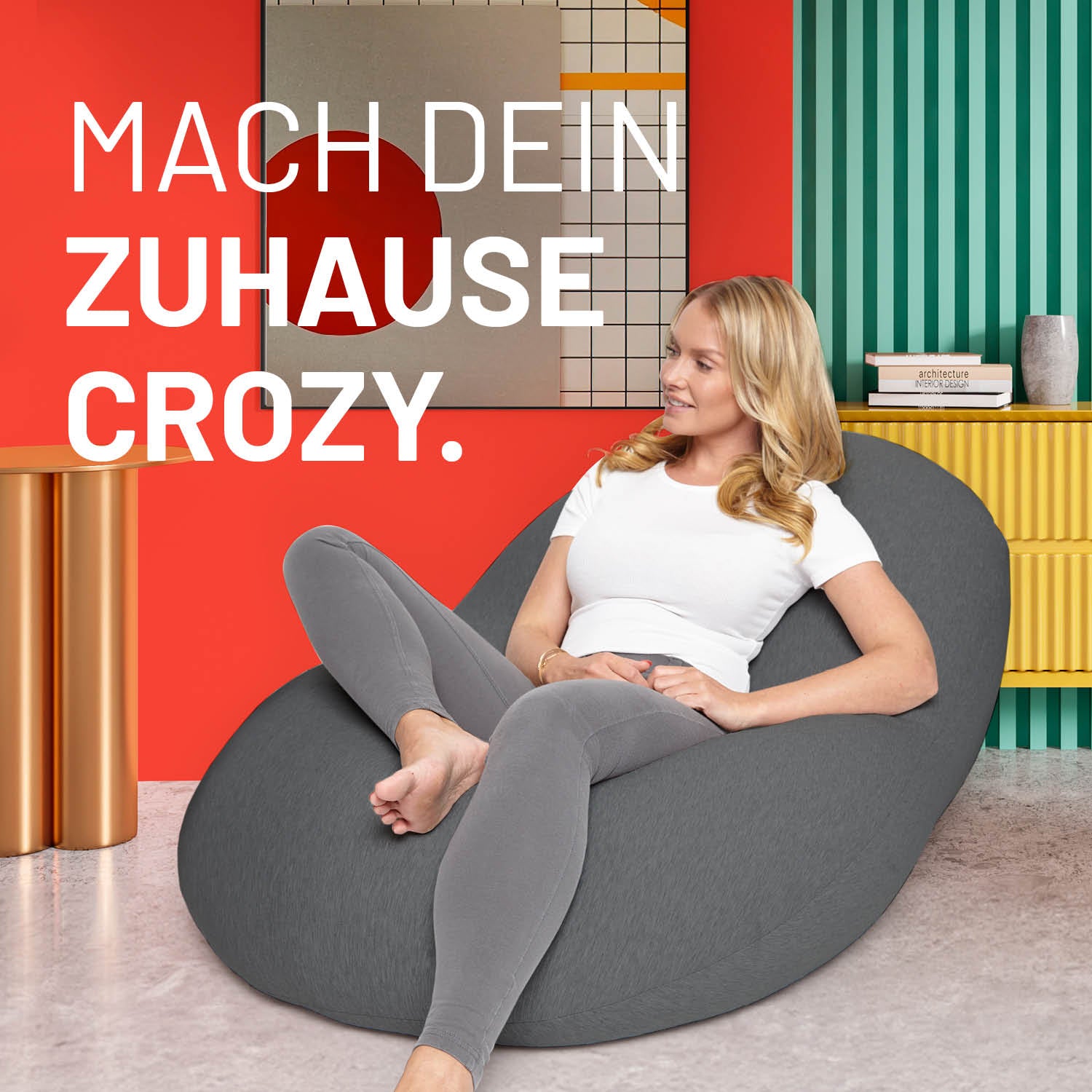 Flexi Comfort Sitzsack (380 L) - indoor - Dunkelgrau