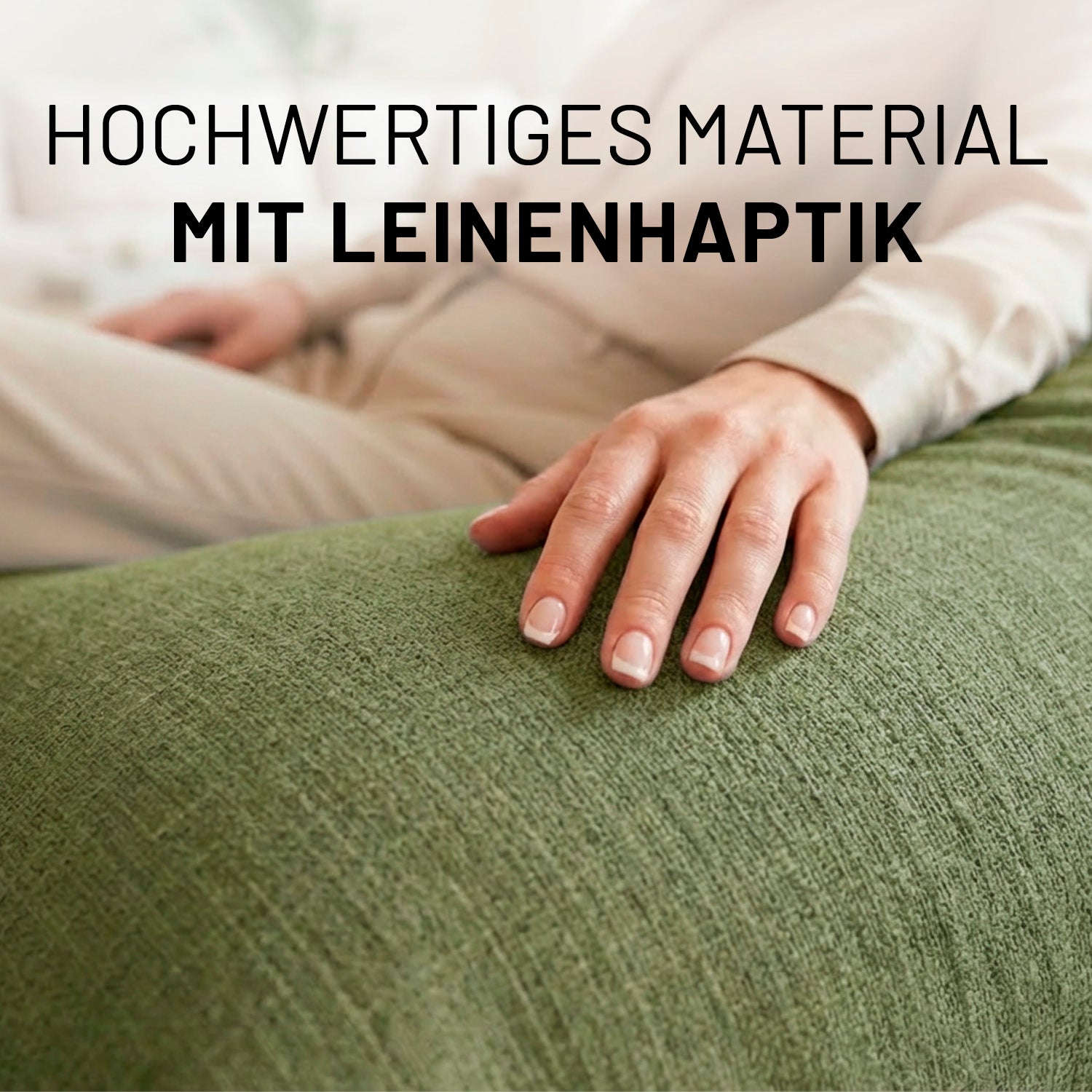 Sitzsack Interior Line (370 L) - indoor - Lime mit hochwertigem Material und angenehmer Leinenhaptik für modernen Komfort.