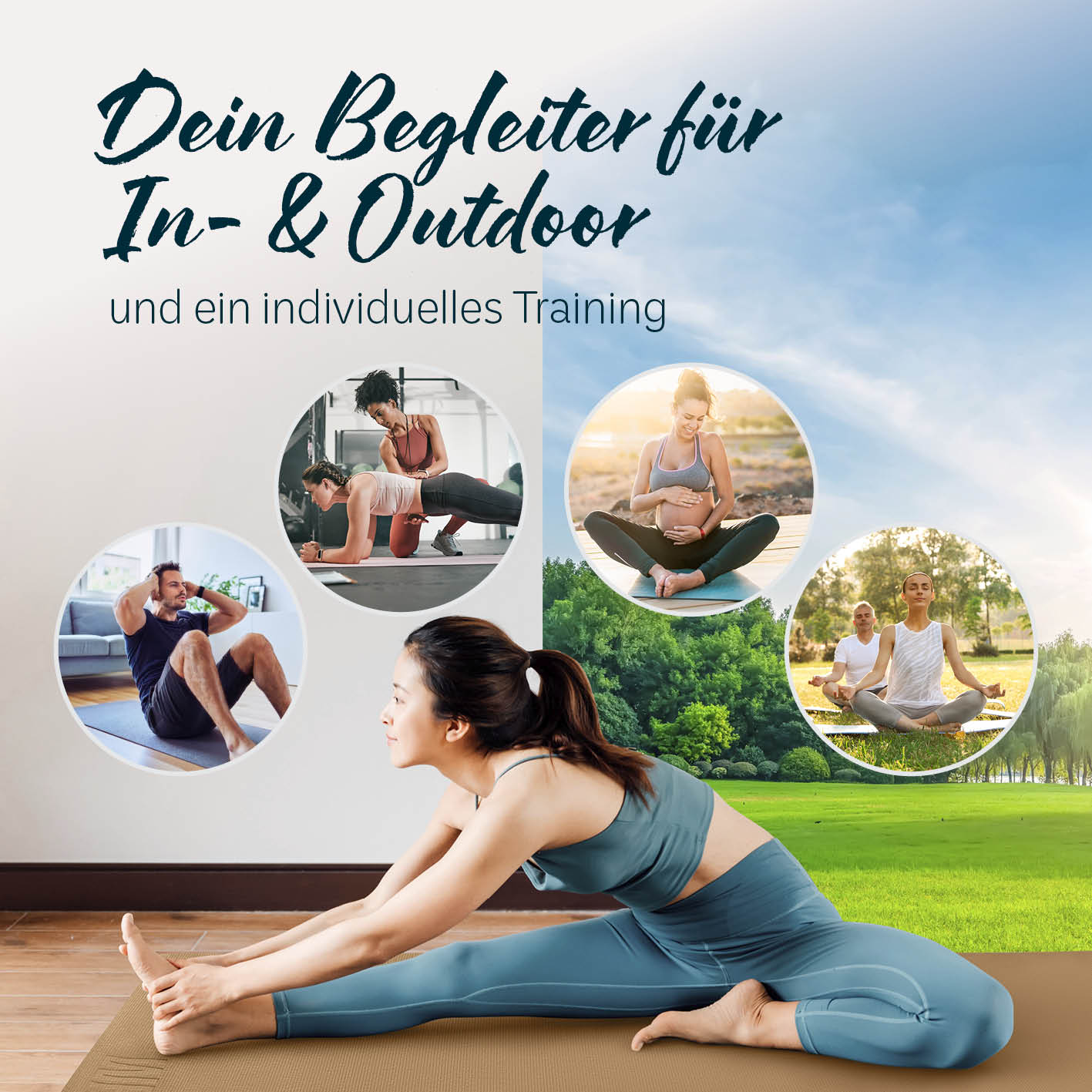 Yogamatte Kirana - 183 x 61 x 0,4 cm - Caramel, weiche, rutschfeste Trainingsmatte für Indoor- und Outdoor-Workouts.