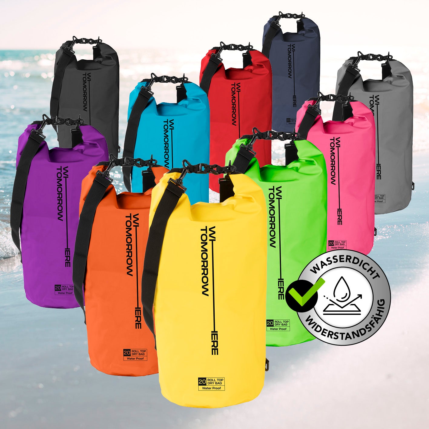 Dry Bag 20L - Style 02 - Gelb