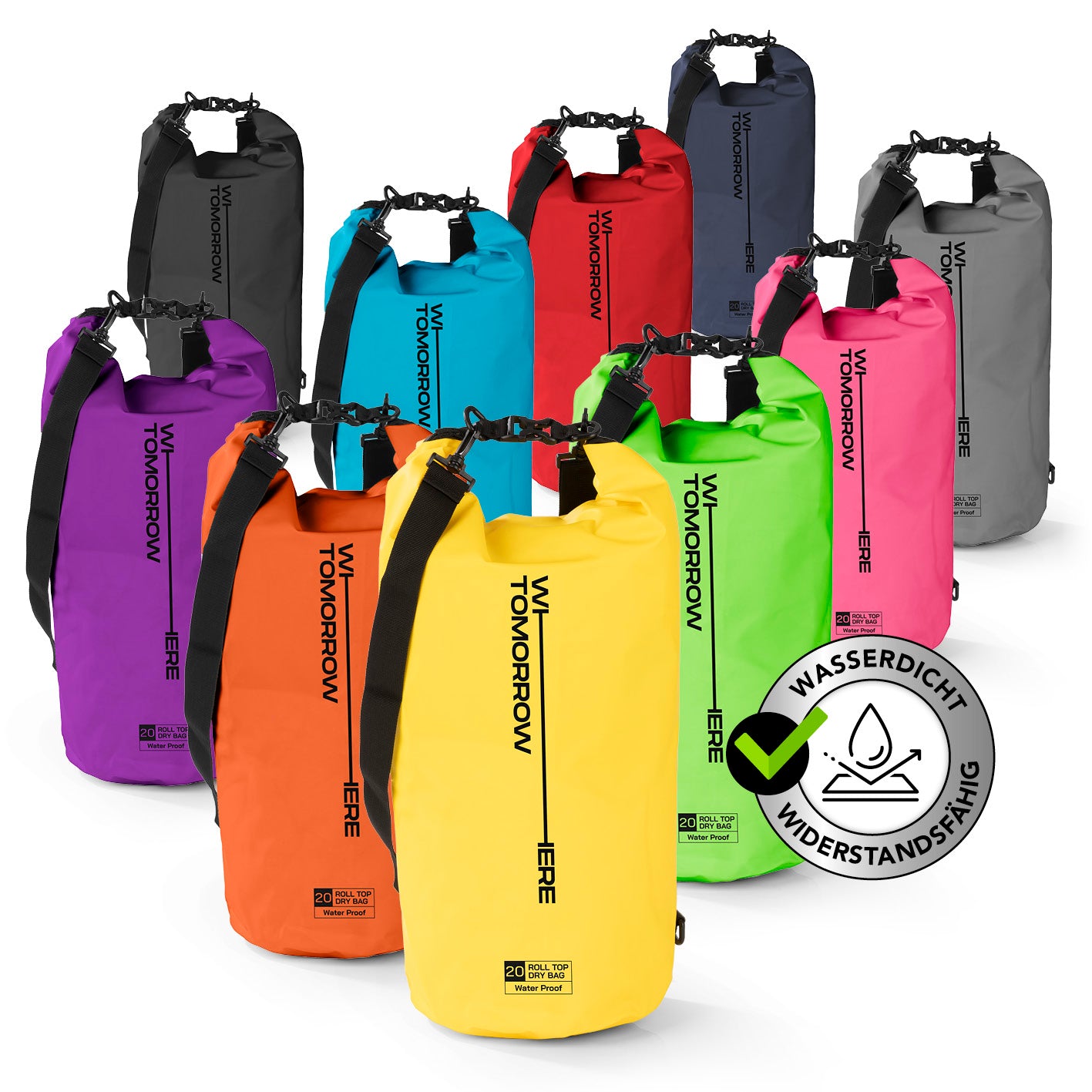 Dry Bag 20L - Style 02 - Gelb