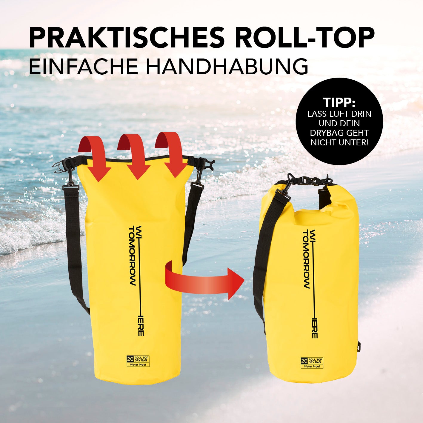 Dry Bag 20L - Style 02 - Gelb