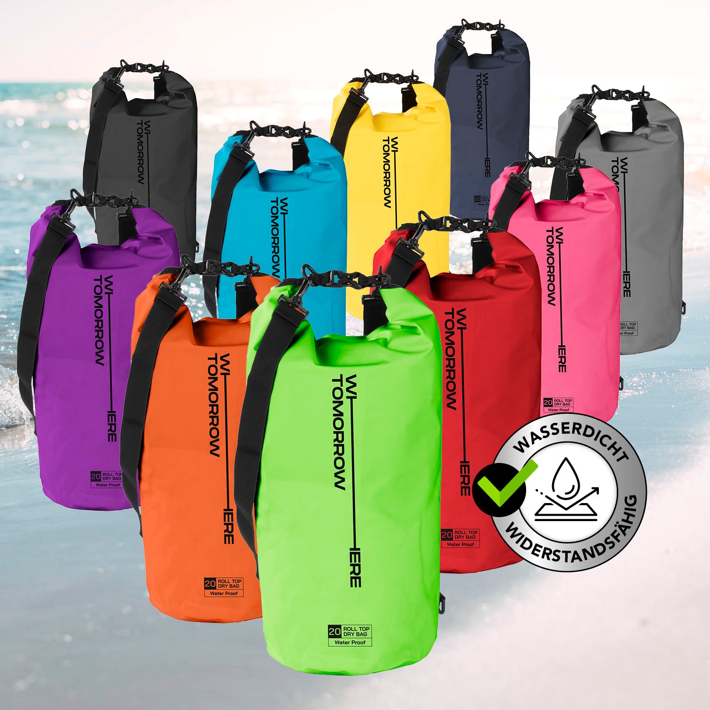 Dry Bag 20L - Style 02 - Grün
