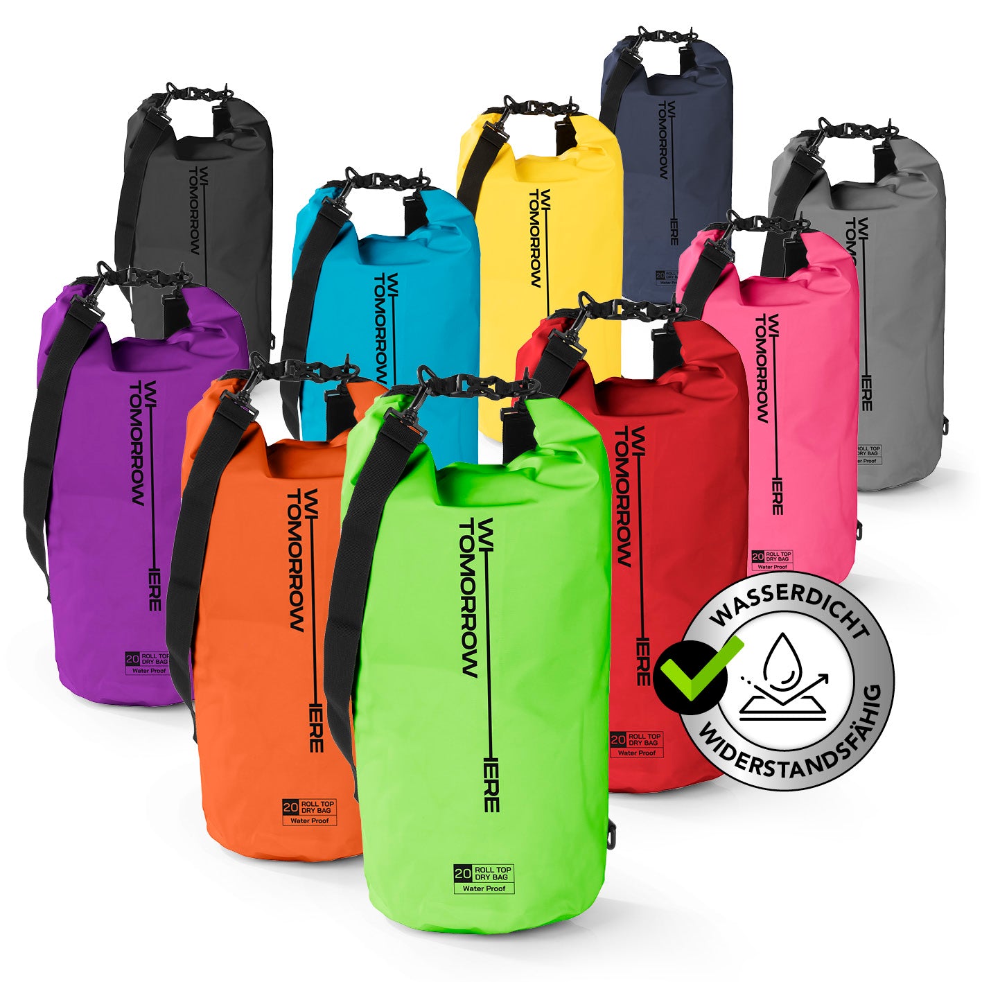 Dry Bag 20L - Style 02 - Grün