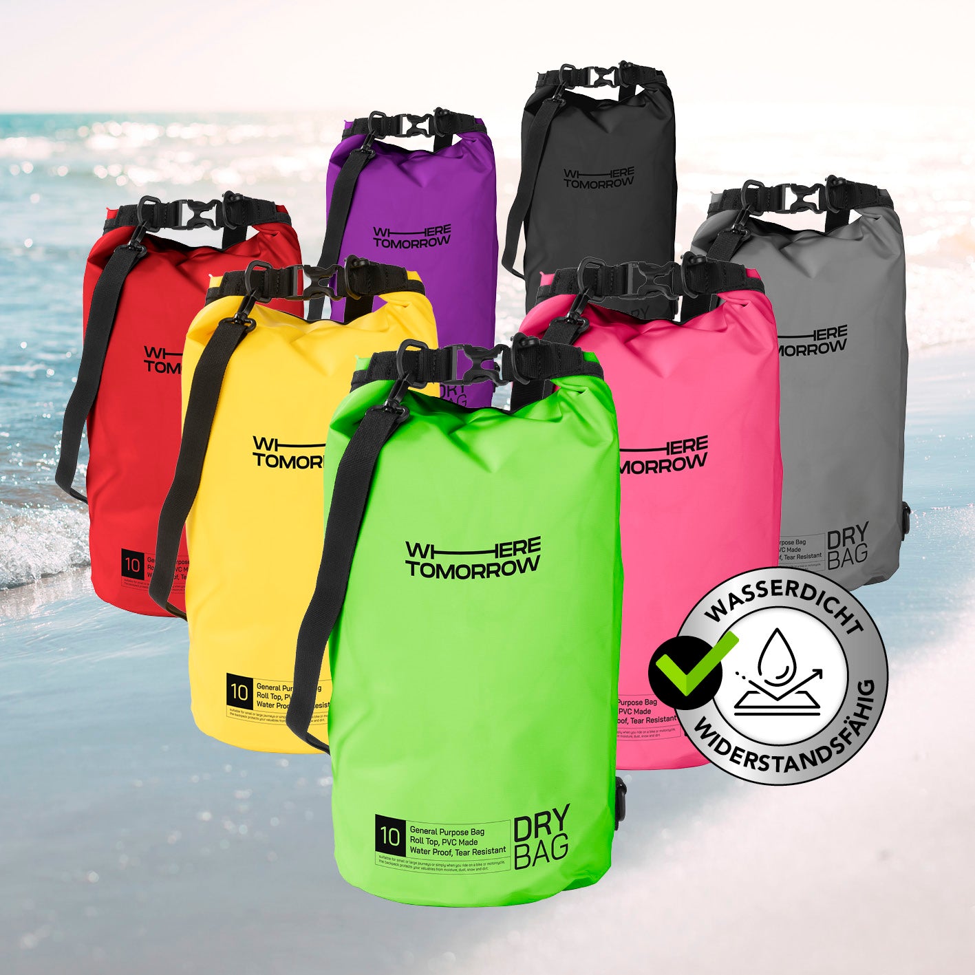 Dry Bag 10L - Style 01 - Grün