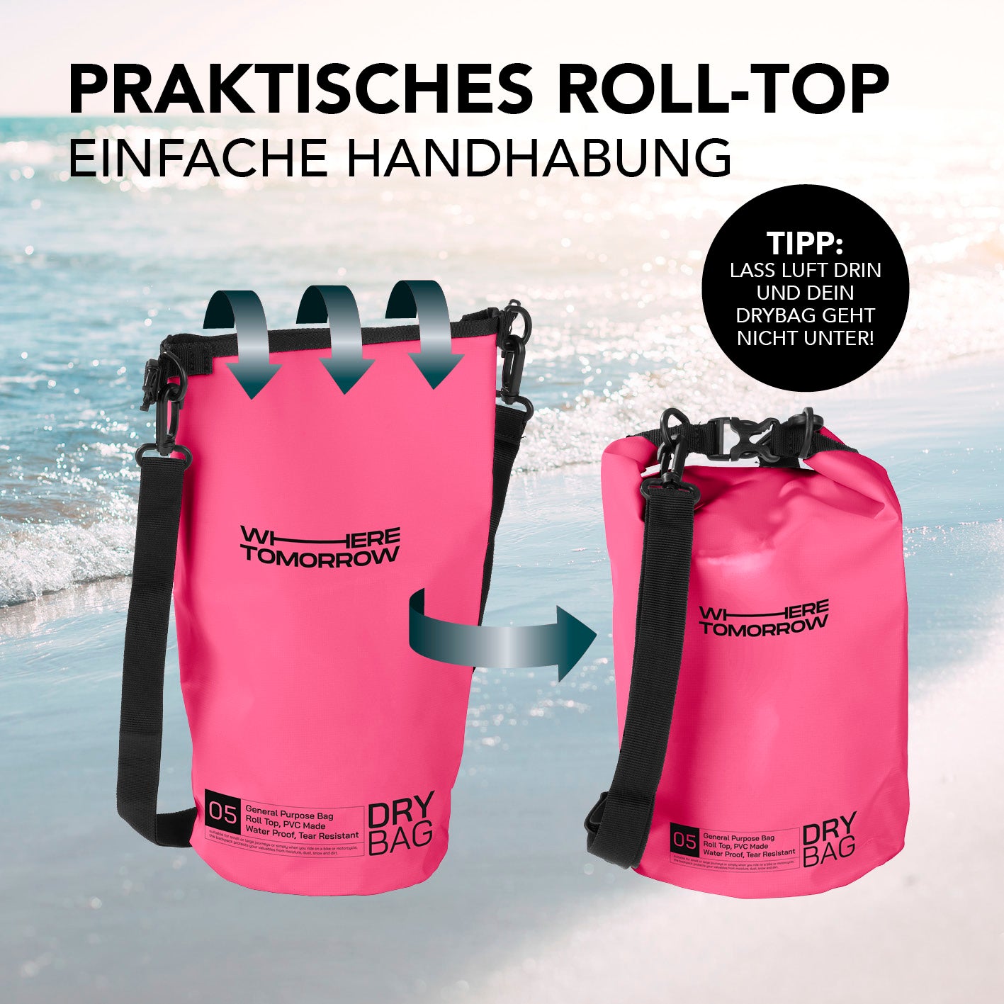 Dry Bag 5L - Style 01 - Pink
