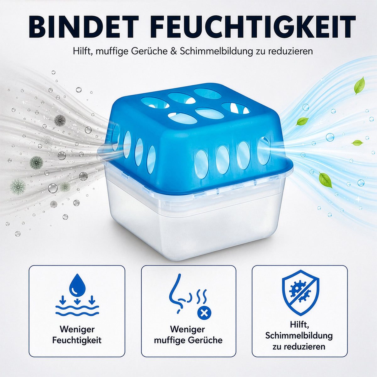 Luftentfeuchter-Set, 2 Behälter inkl. 4 Beutel