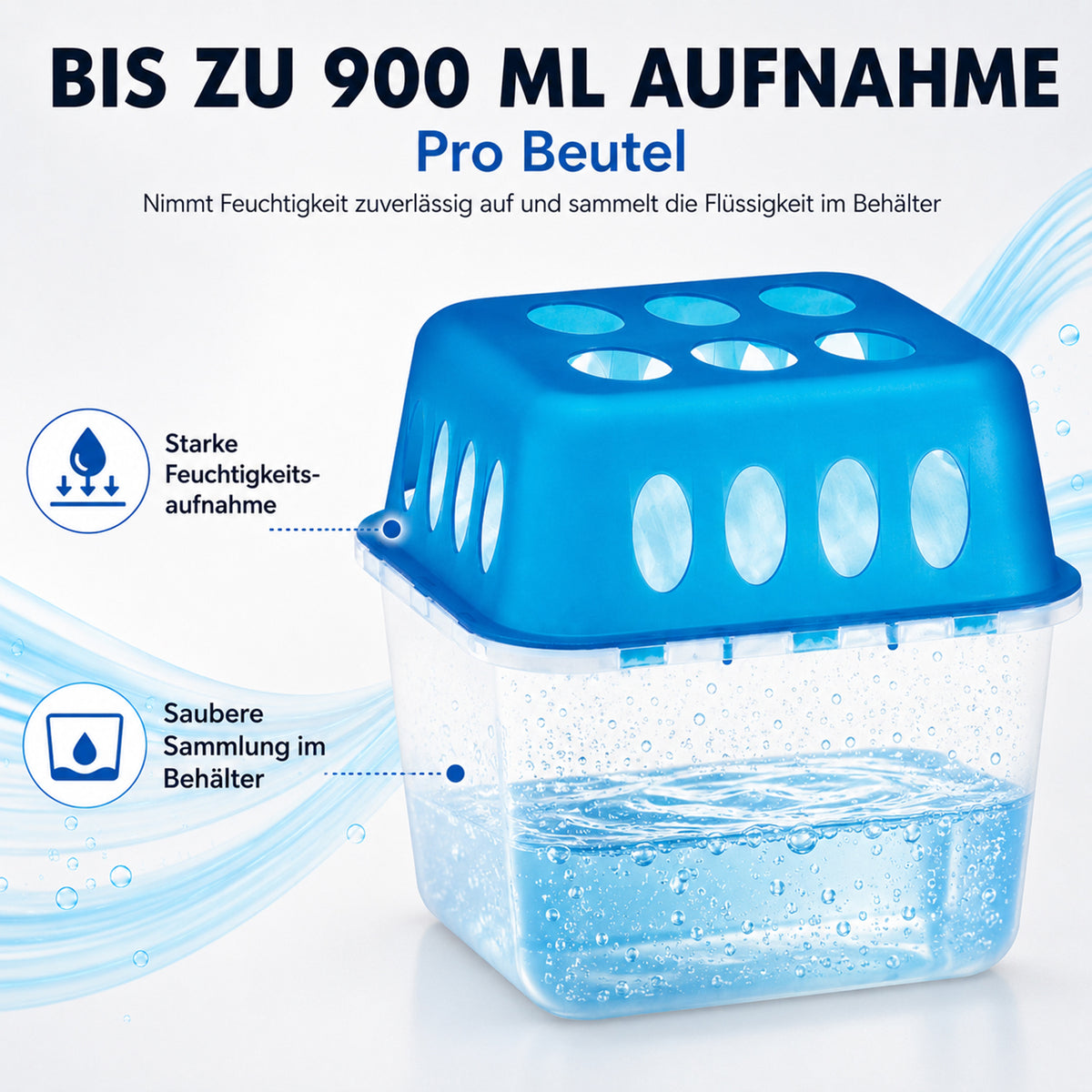 Luftentfeuchter-Set, 2 Behälter inkl. 4 Beutel