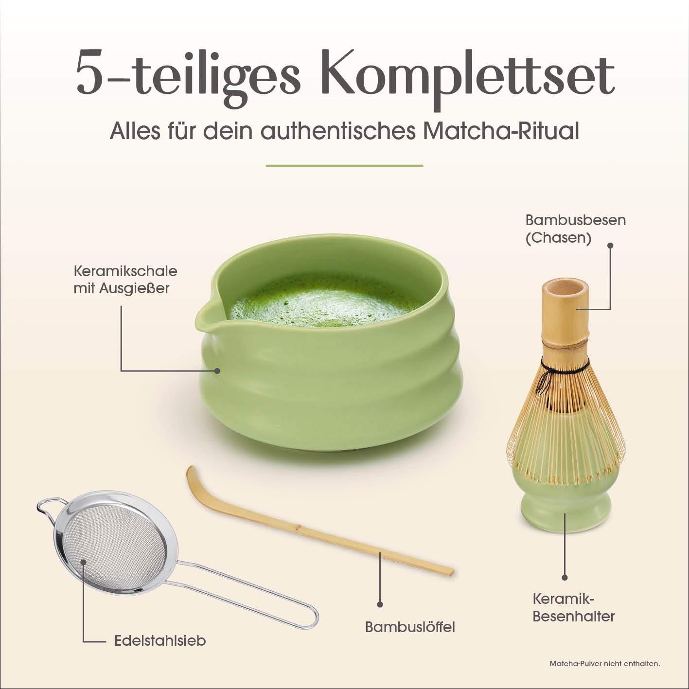 Matcha-Zubereitungsset - 5-tlg.