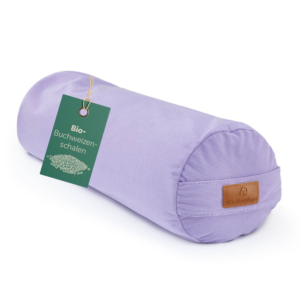 Yoga-Bolster Tarik - gefüllt mit Bio-Buchweizenschalen - 68 x 22 x 22 cm - Lila