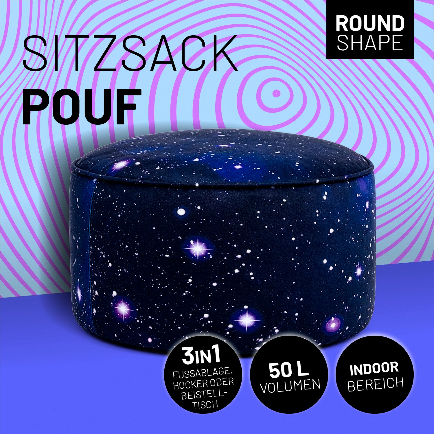 Sitzsack Pouf Galaxy