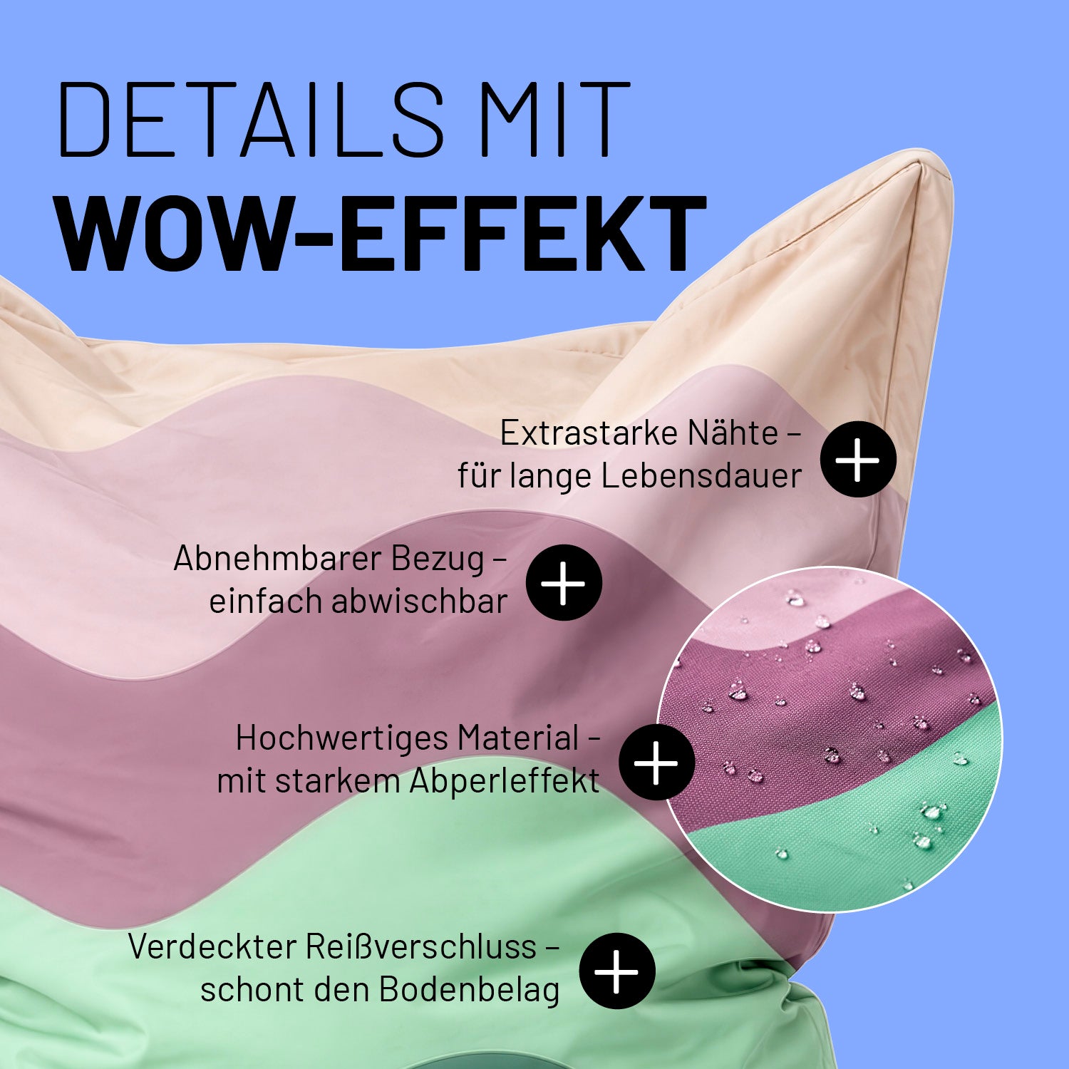 Sitzsack Classic XXL (380 L) - indoor & outdoor - Special Edition Wave
